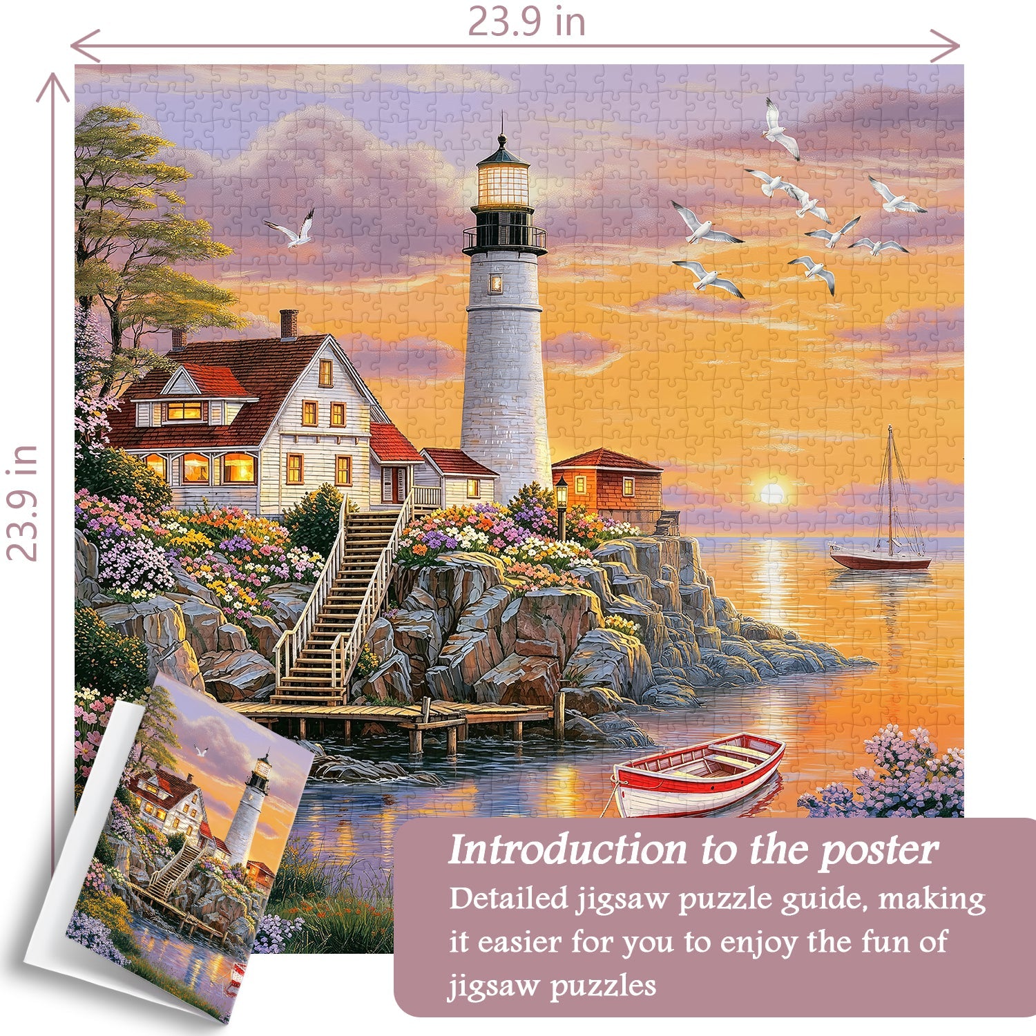 Lighthouse Cove Jigsaw Puzzle 1000 Pieces