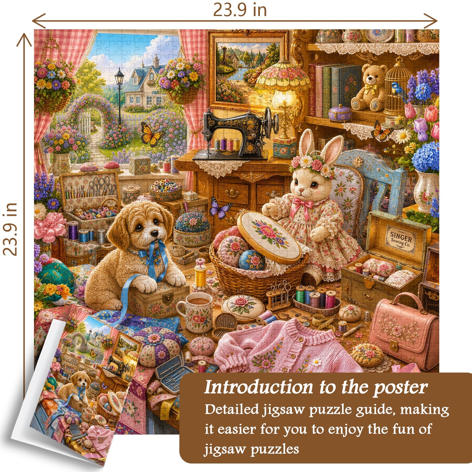 Cozy Sewing Cottage Jigsaw Puzzle 1000 Piece