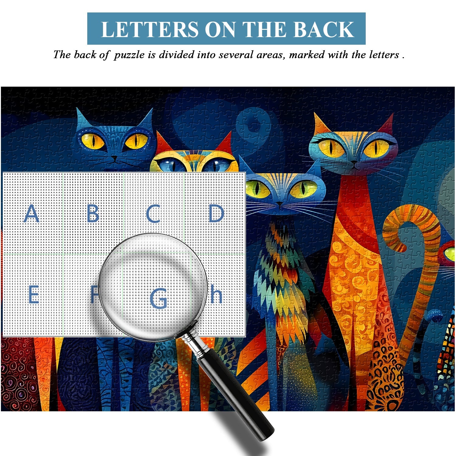 Puzzle 1000 pièces « Chats de rêves vifs »