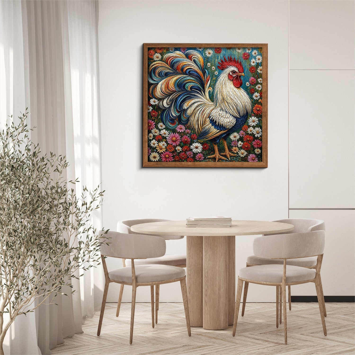 Colorful Rooster Jigsaw Puzzle 1000 Pieces