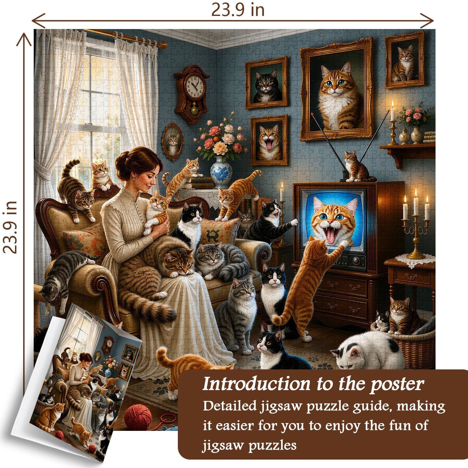 Retro Cat House Jigsaw Puzzle 1000 Pieces