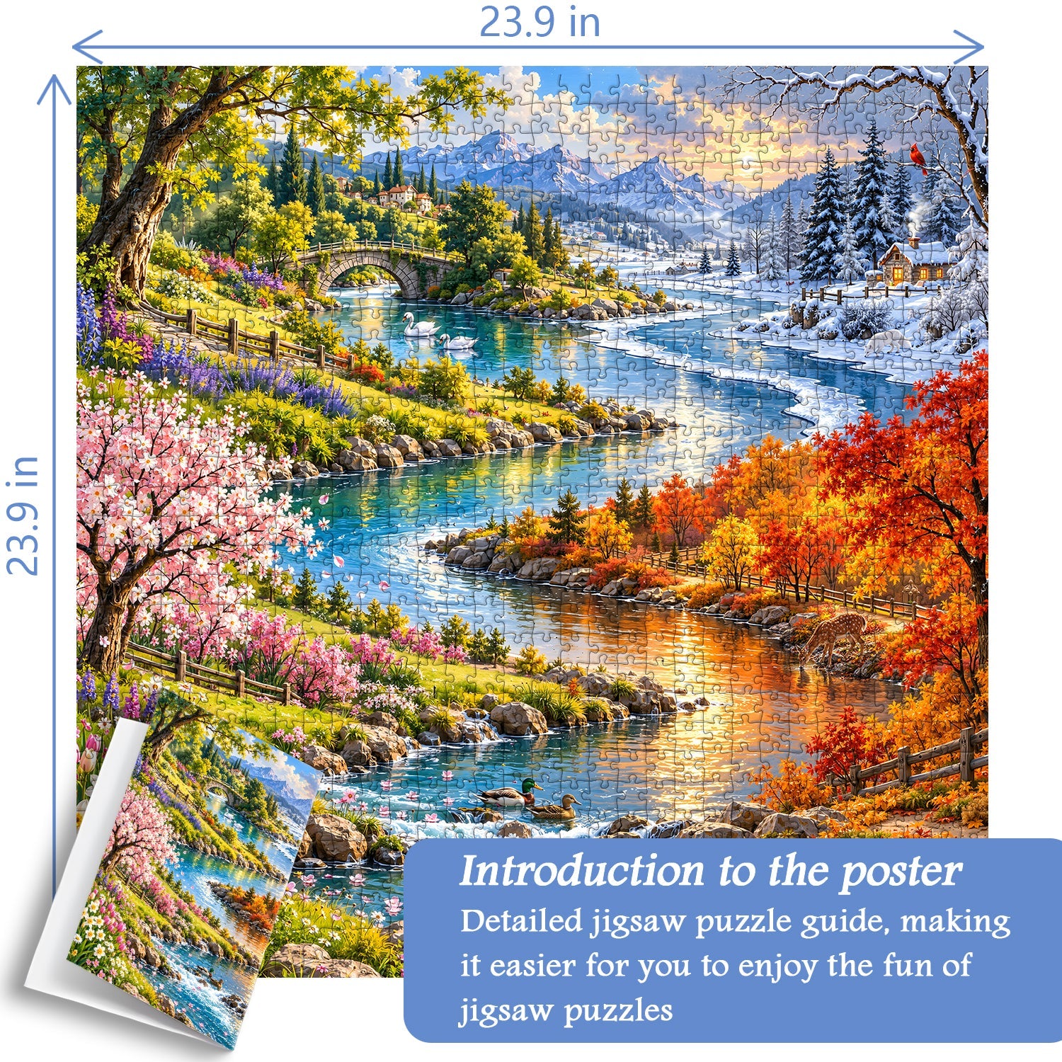 Four Seasons Valley Jigsaw Puzzle 1000 Pieces