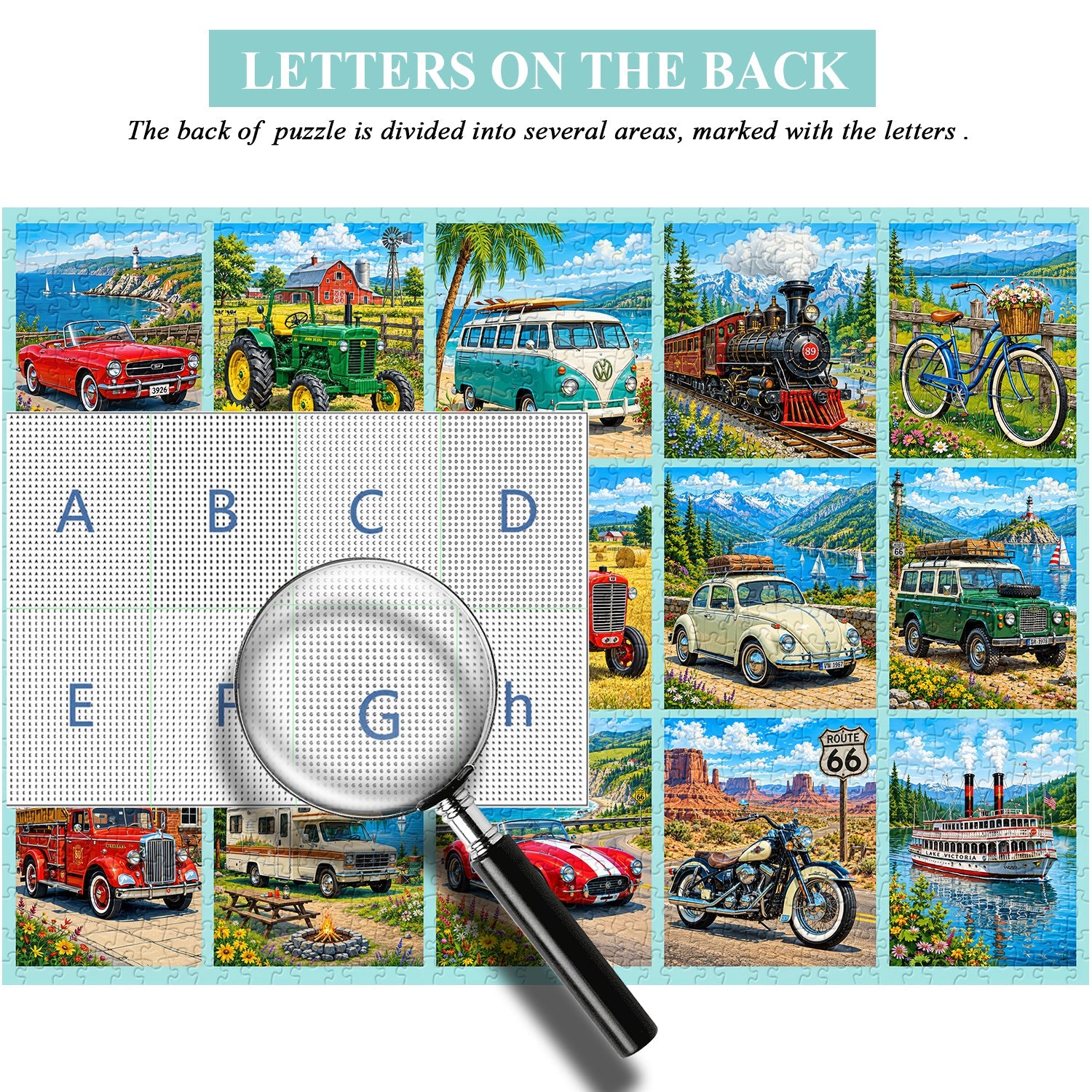 Vintage Transport Atlas Jigsaw Puzzle 1000 Piece