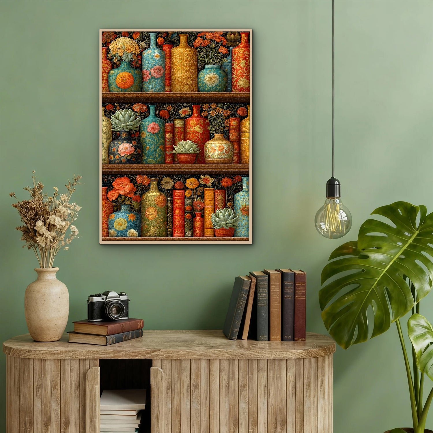 Blooming Bookshelf Jigsaw Puzzle 1000 Pieces