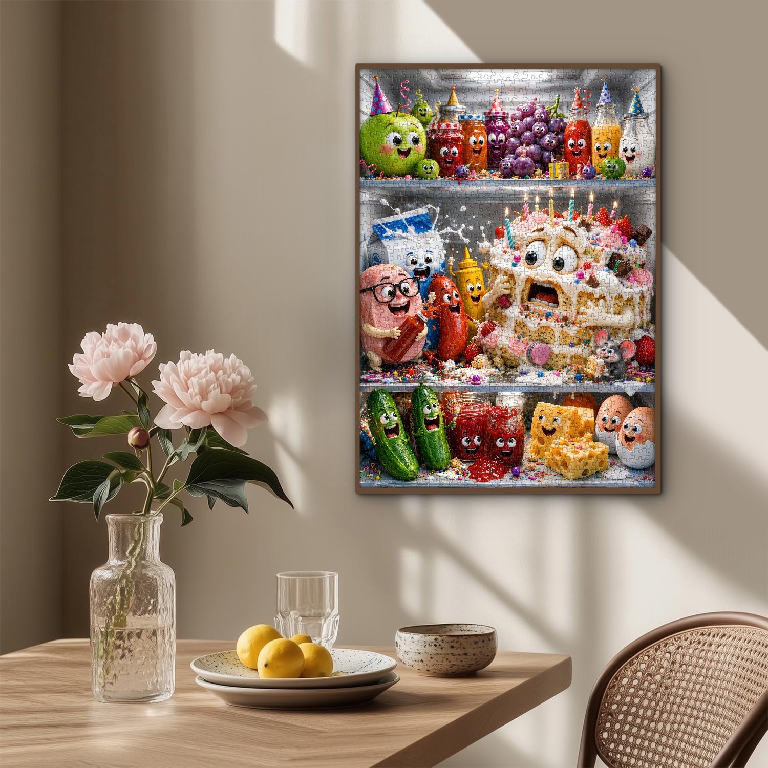 Refrigerator Food Party Jigsaw Puzzle 1000 Pieces