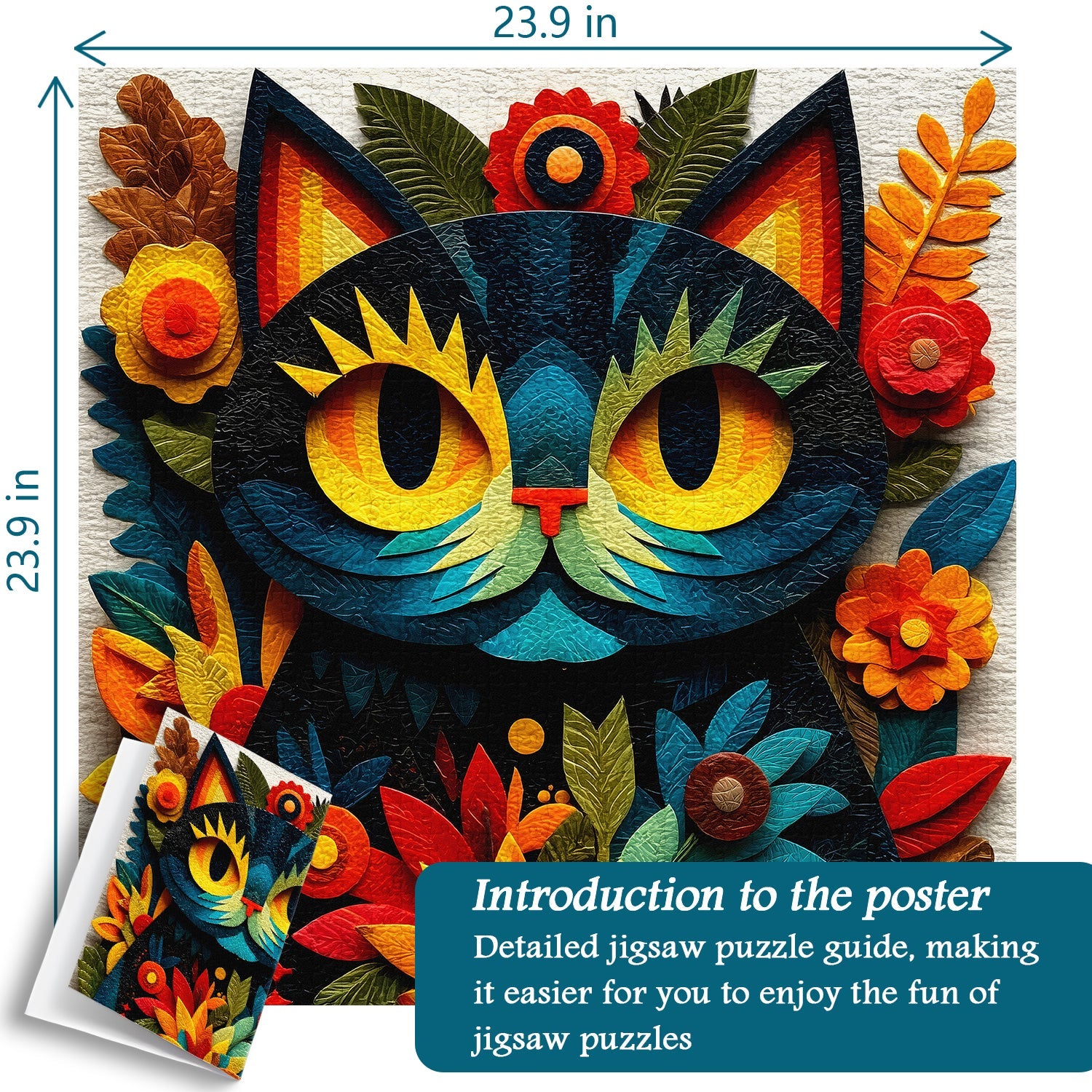 Color Bloom Cat Jigsaw Puzzle 1000 Pieces