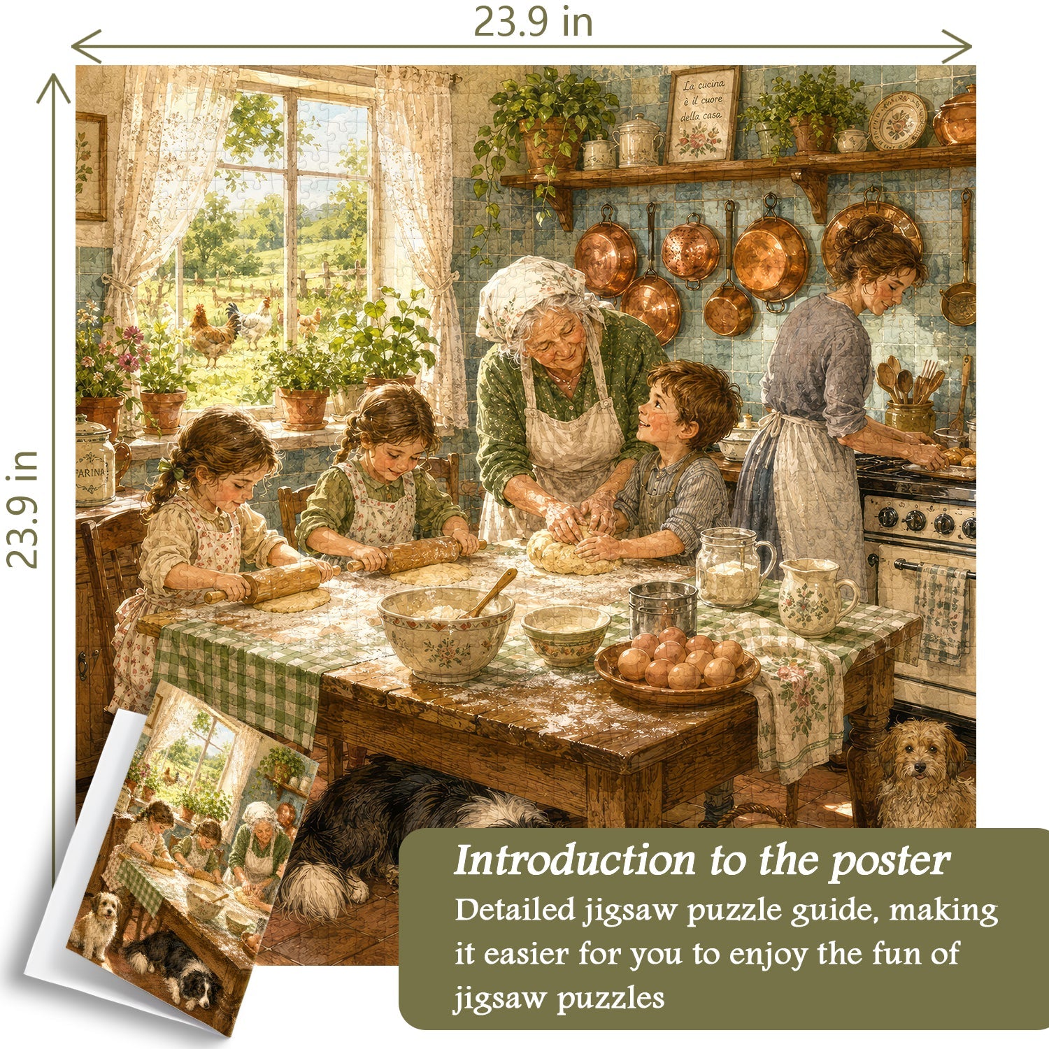 Grandma's Baking Lesson Jigsaw Puzzle 1000 Piece