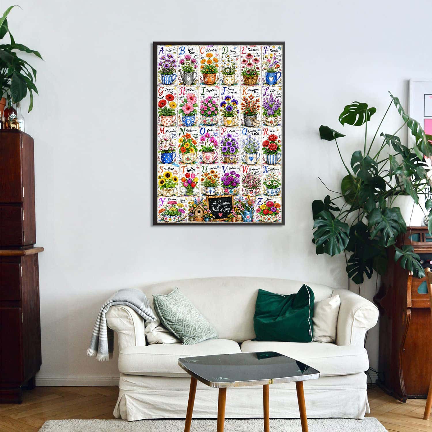 Flower Alphabet Jigsaw Puzzle 1000 Pieces