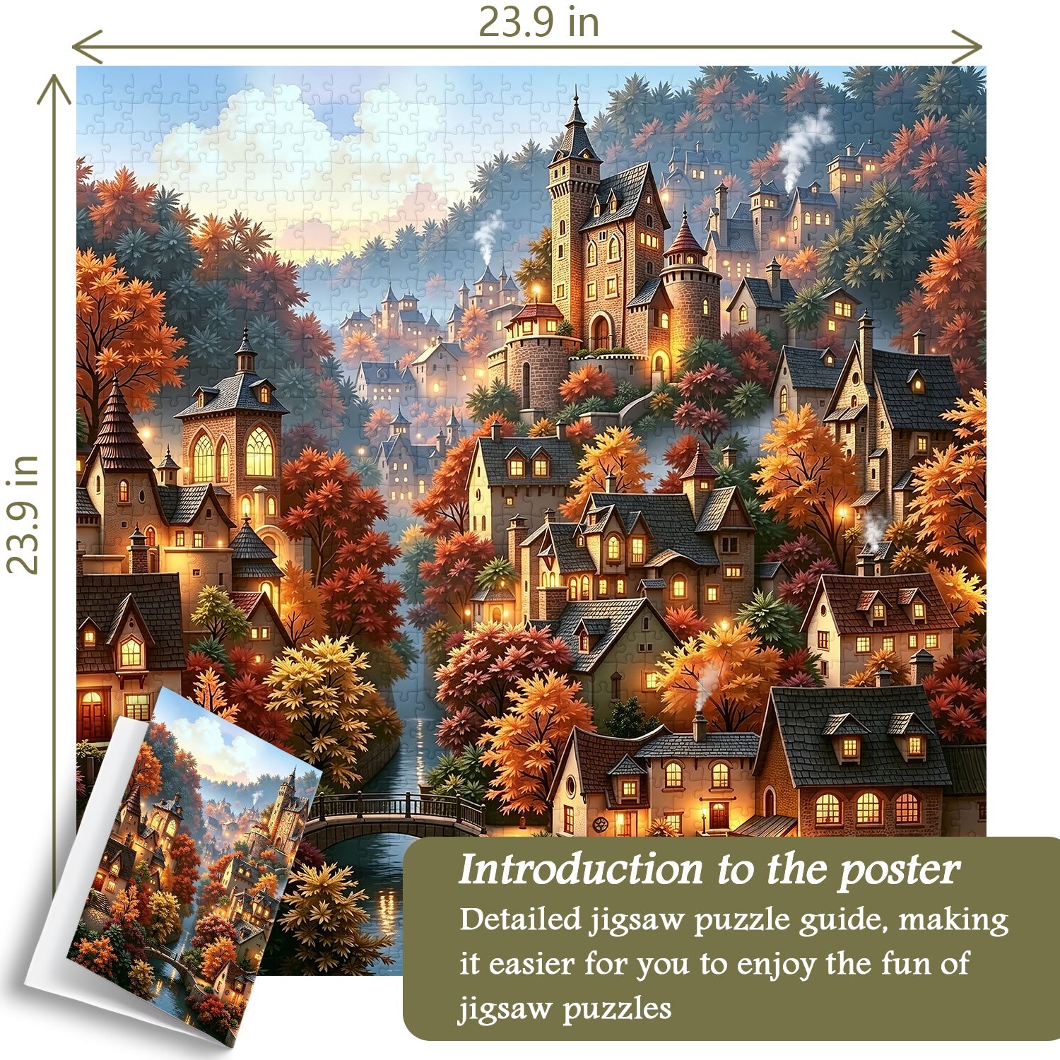 Puzzle de 1000 pièces - Hameau de montagne en automne