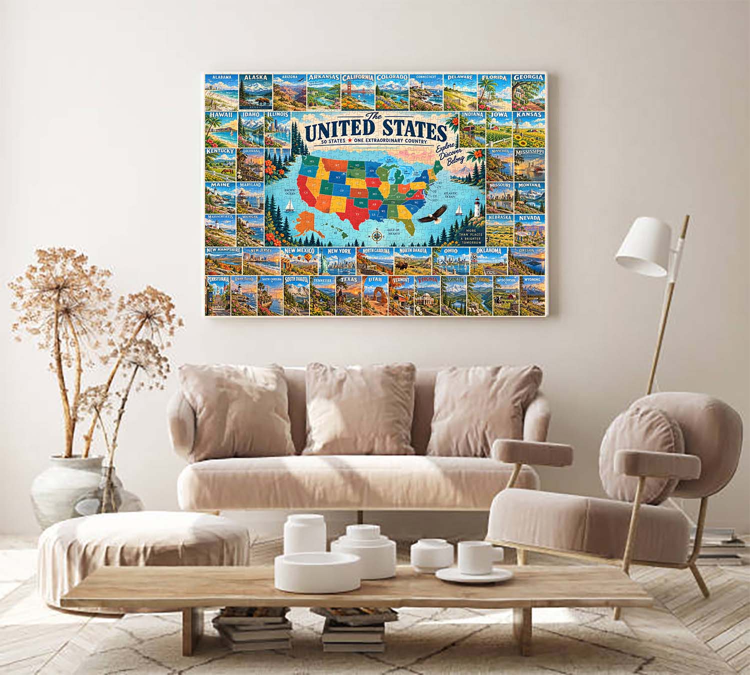 American Travel Collection Jigsaw Puzzle 1000 Piece