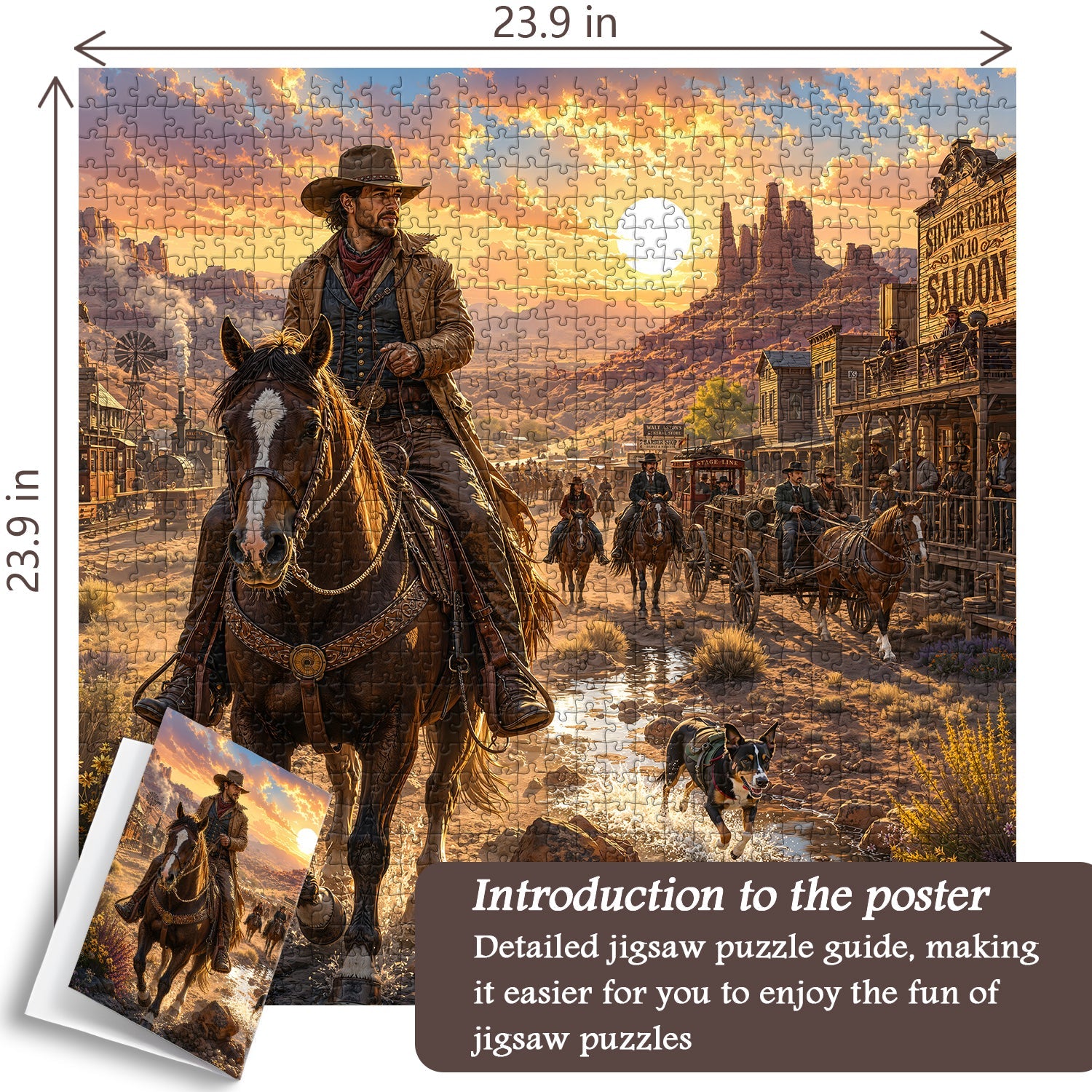Sunset Rider Jigsaw Puzzle 1000 Piece