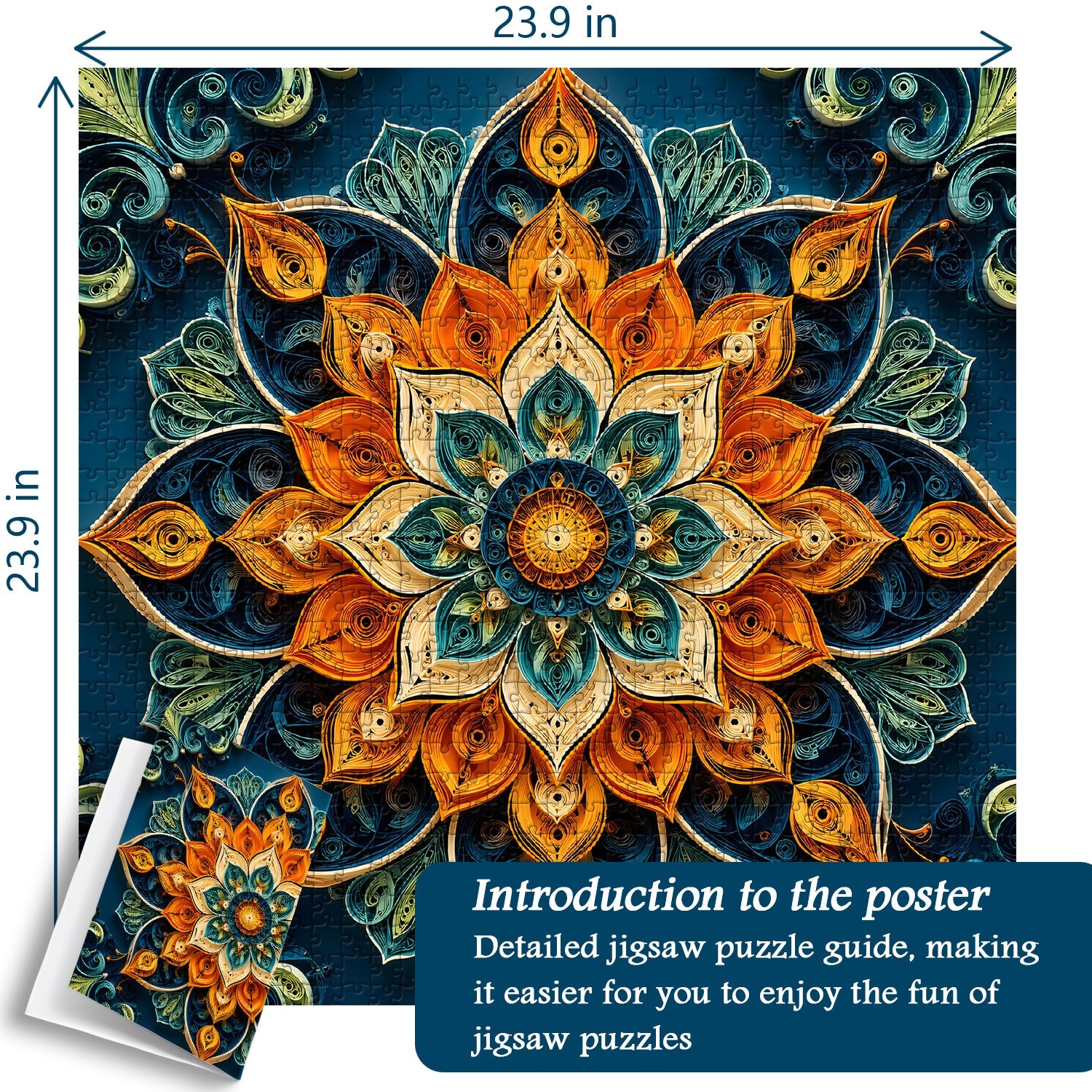 Quilling Mandala Bloom Jigsaw Puzzle 1000 Piece