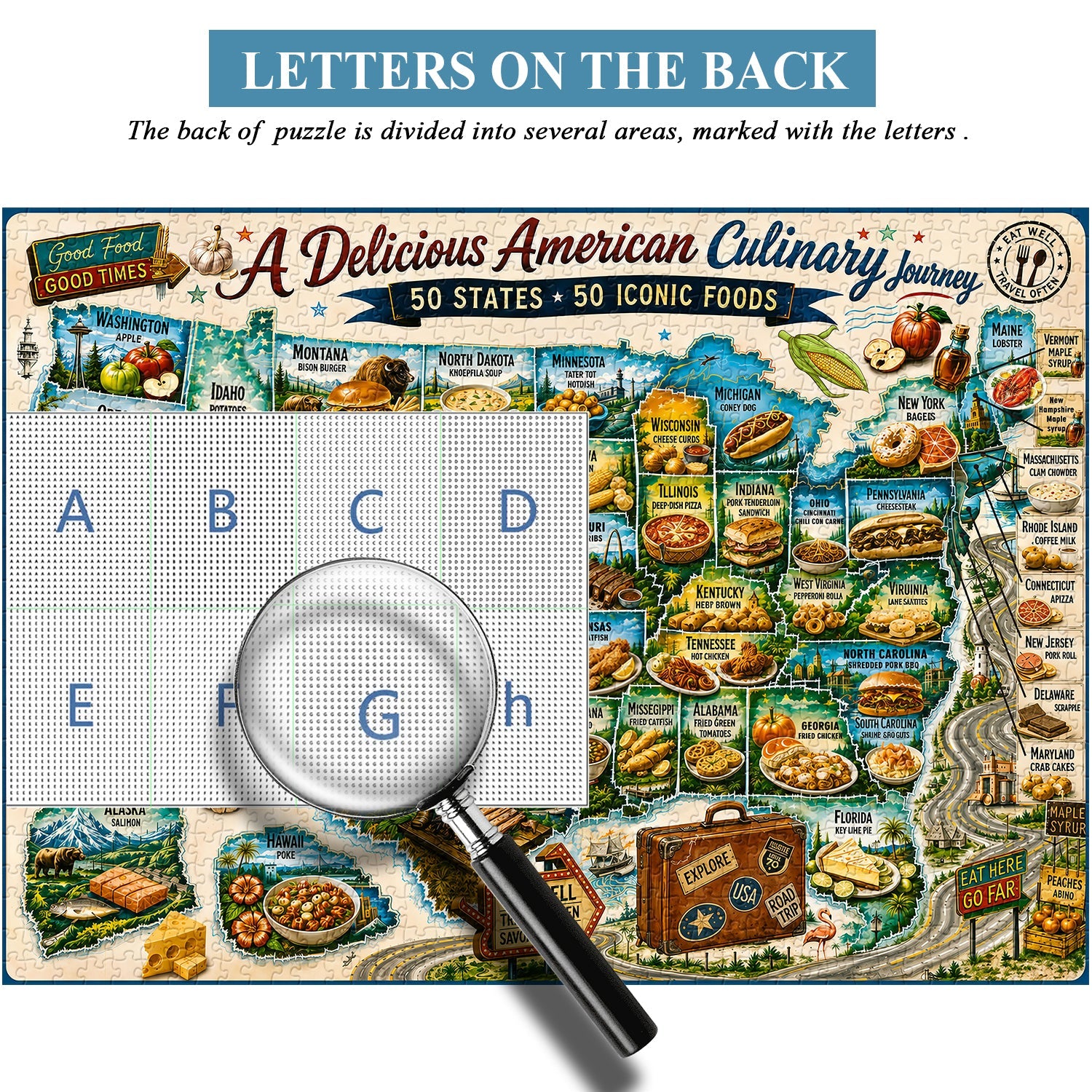 American Food Tour Jigsaw Puzzle 1000 Pieces
