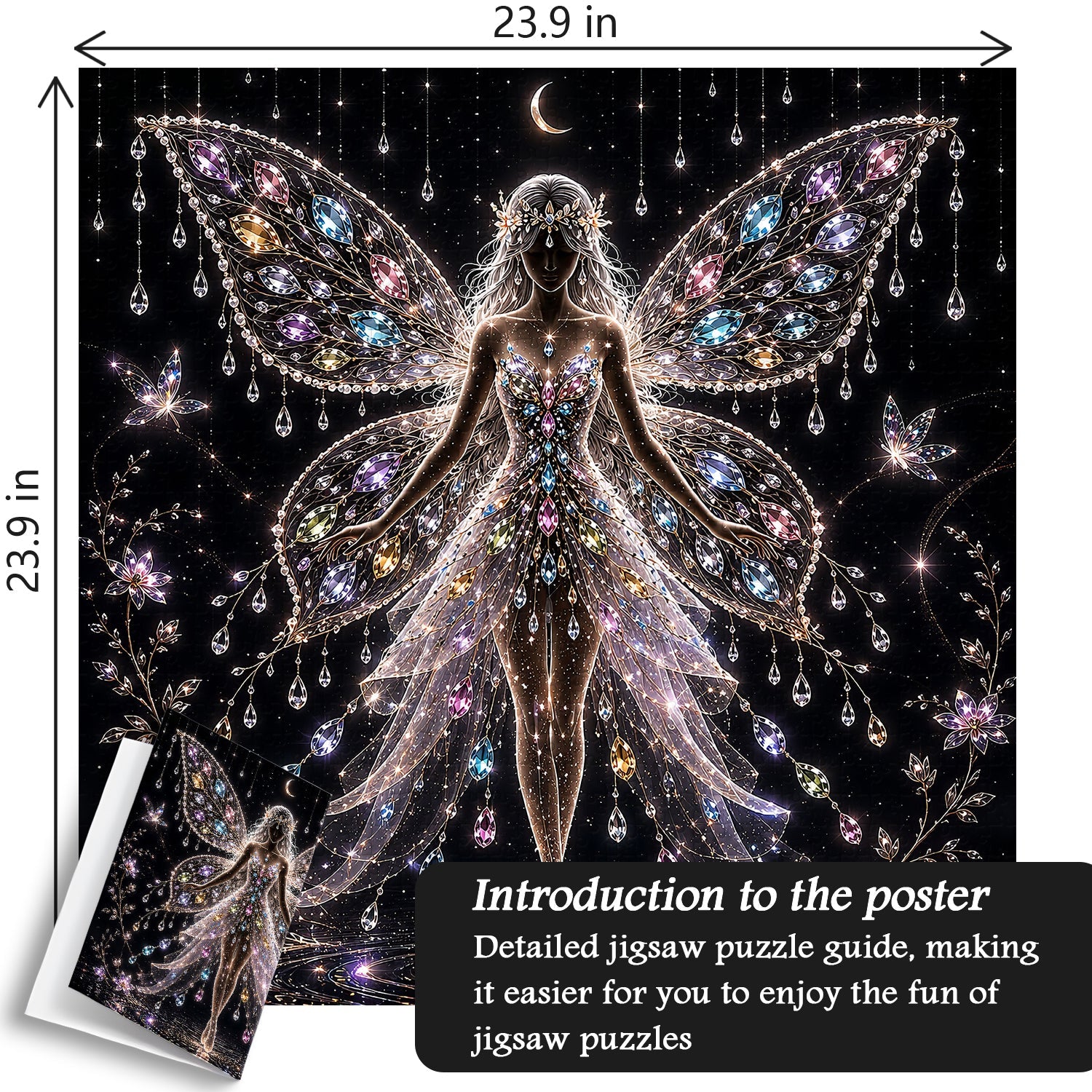 Gemstone Fairy Silhouette Jigsaw Puzzle 1000 Pieces