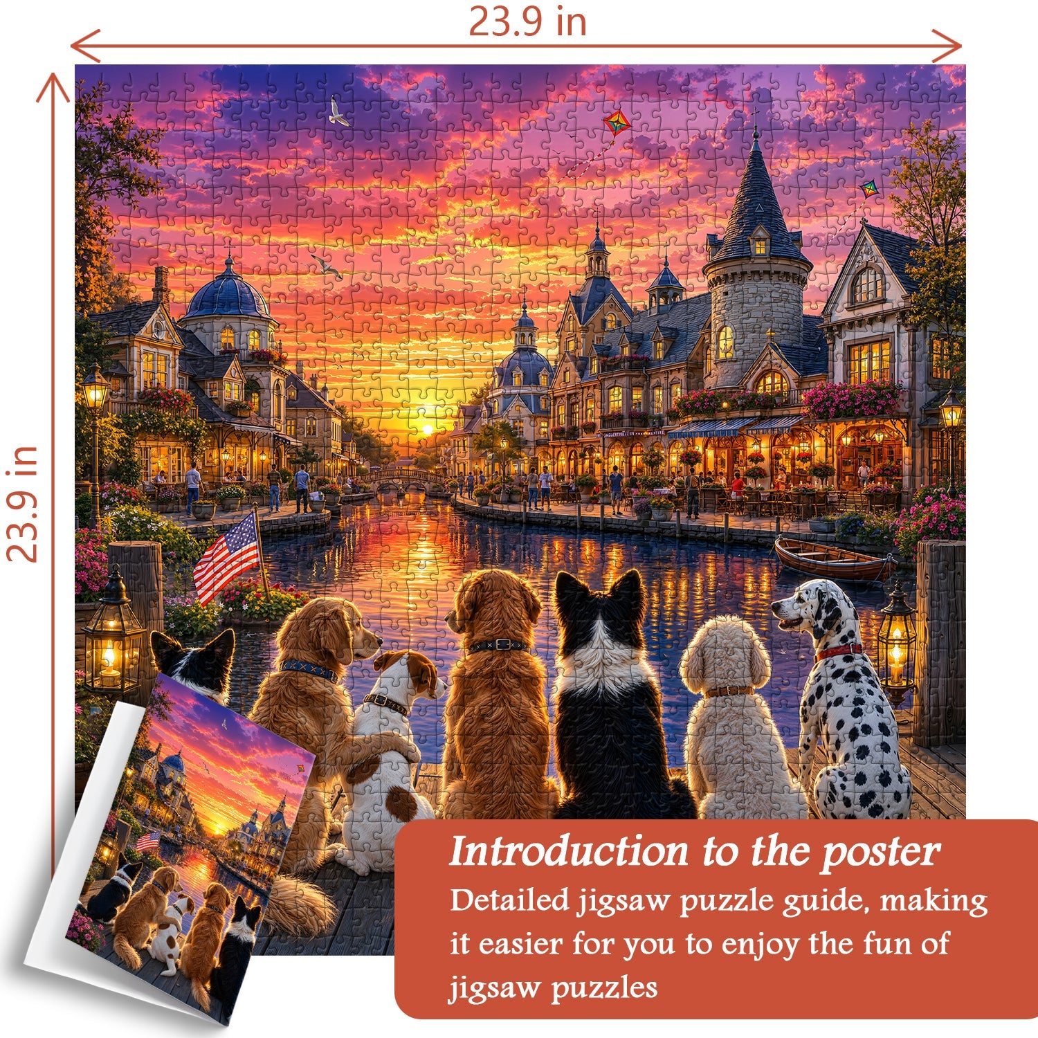 Sunset Dog Pier Jigsaw Puzzle 1000 Piece