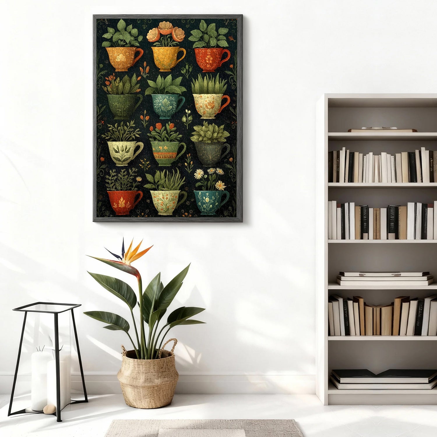 Puzzle 1000 Pièces — Tasses Remplies de Plantes