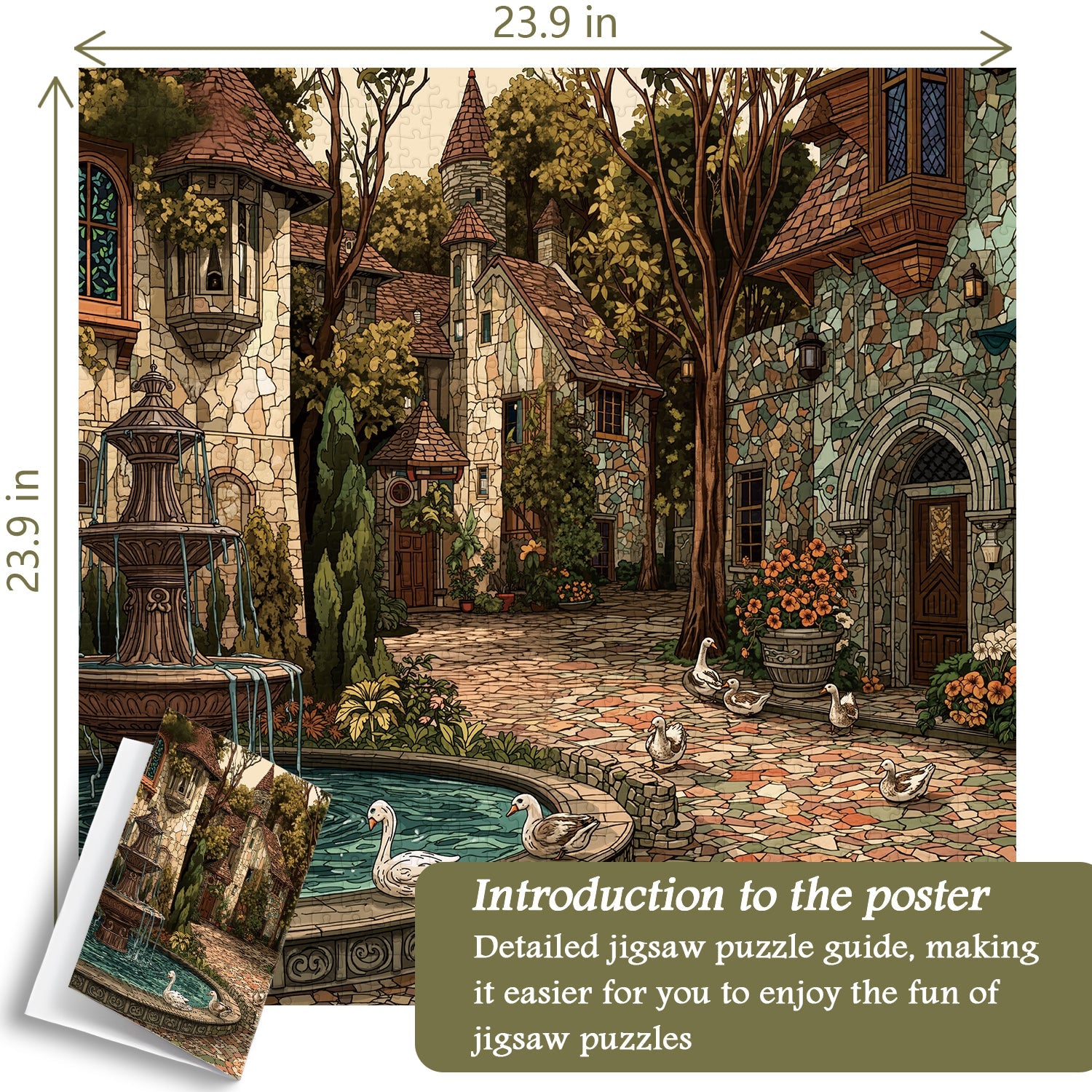 Serene Fountain Jigsaw Puzzle 1000 Pieces