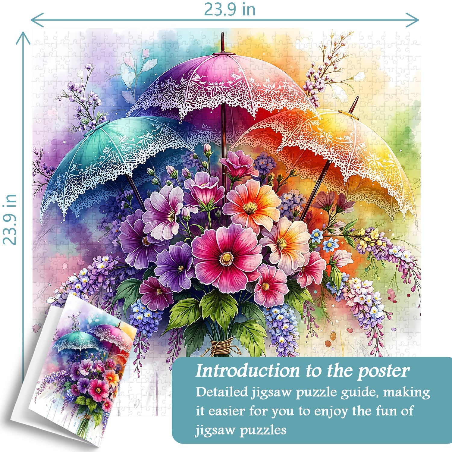 Umbrella Blooms Jigsaw Puzzle 1000 Pieces