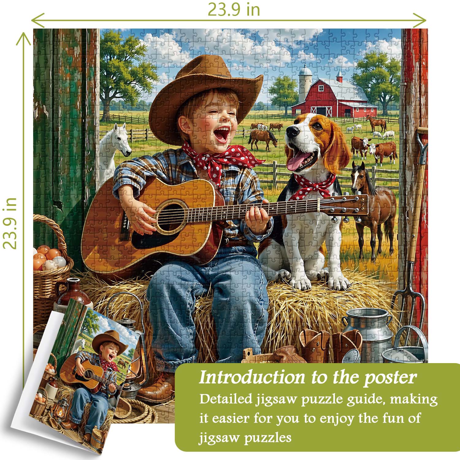 Cowboy Strums Jigsaw Puzzle 1000 Piece