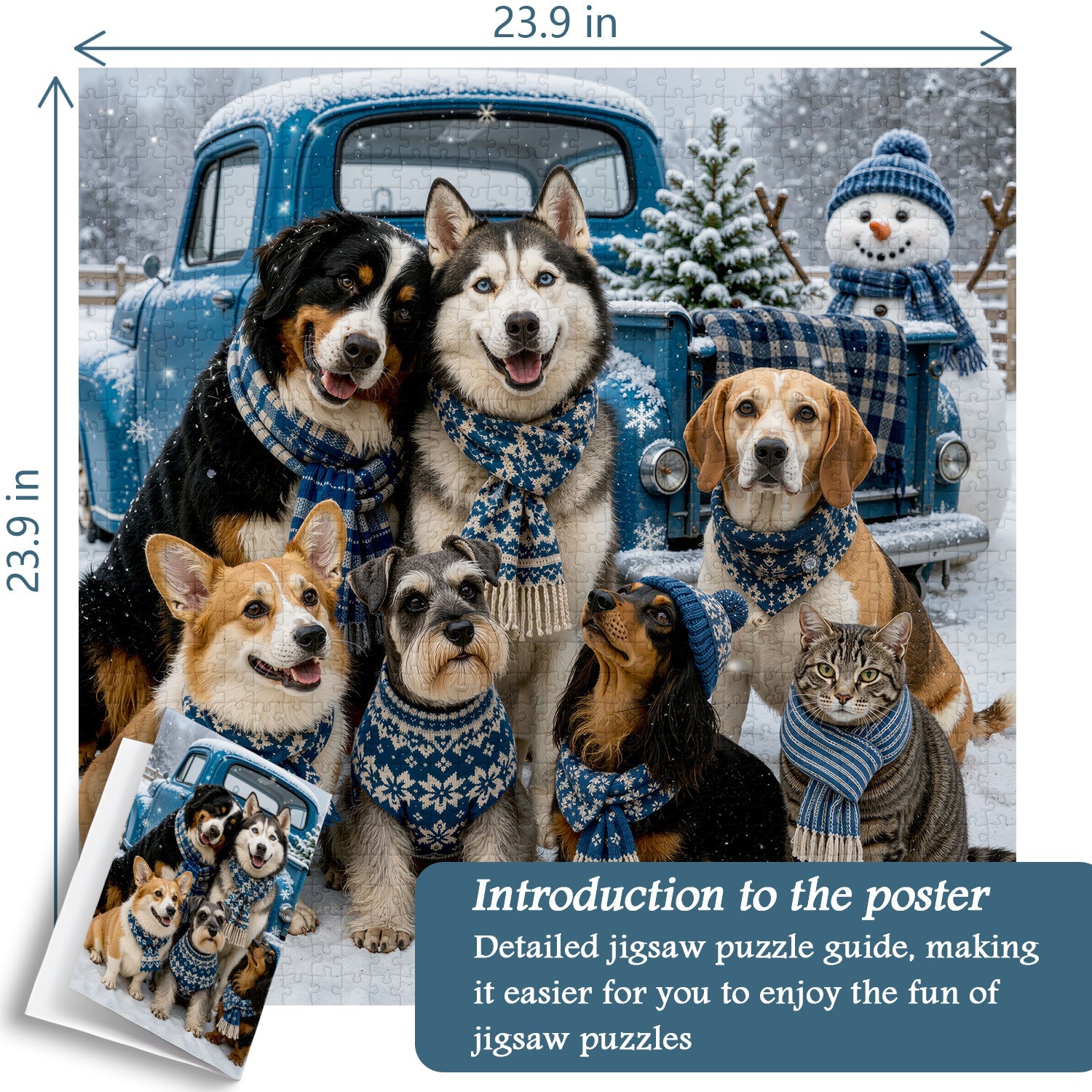 Winter Scarf Family Photo Jigsaw Puzzle 1000 Pieces