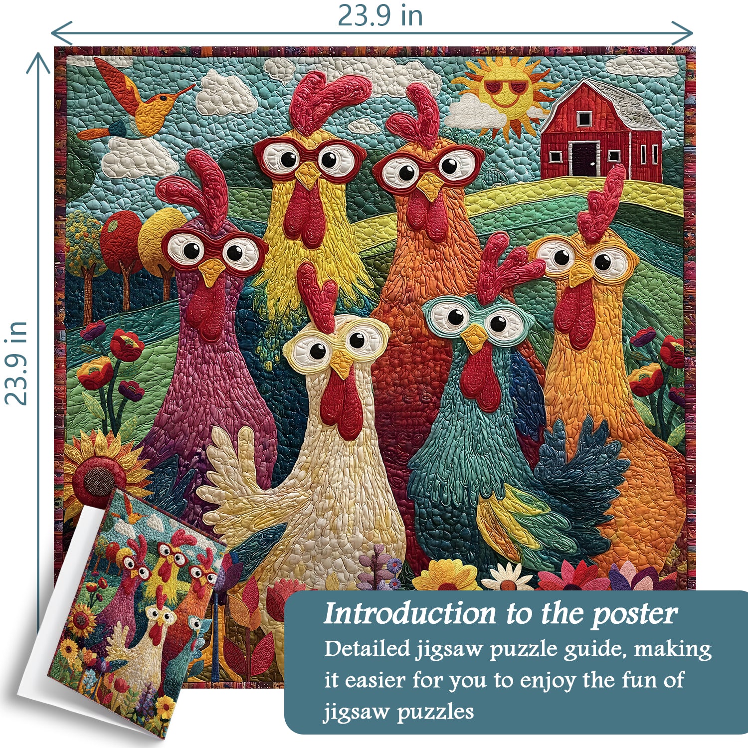 Funny Chicken Jigsaw Puzzle 1000 Piece