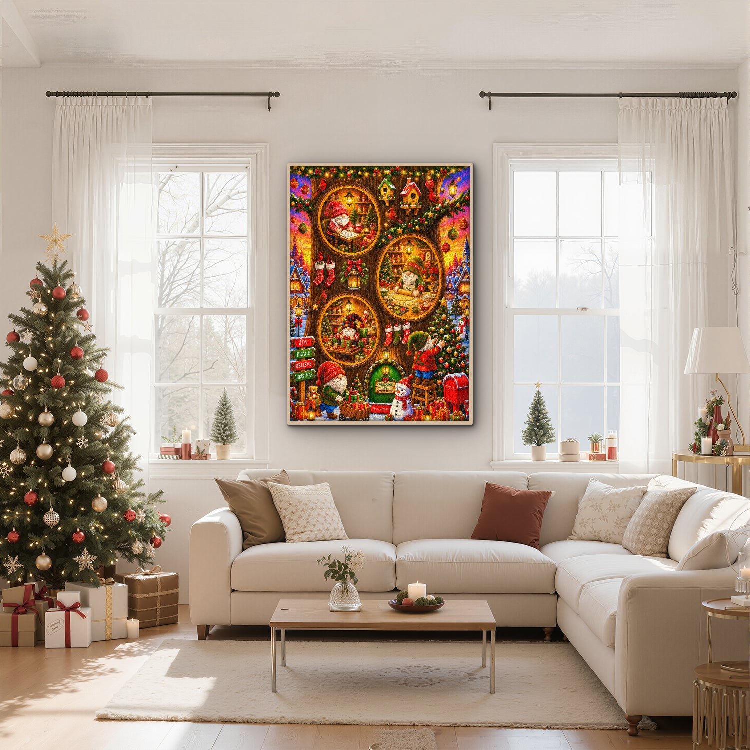 Christmas Gnome Village Jigsaw Puzzle 1000 Piece