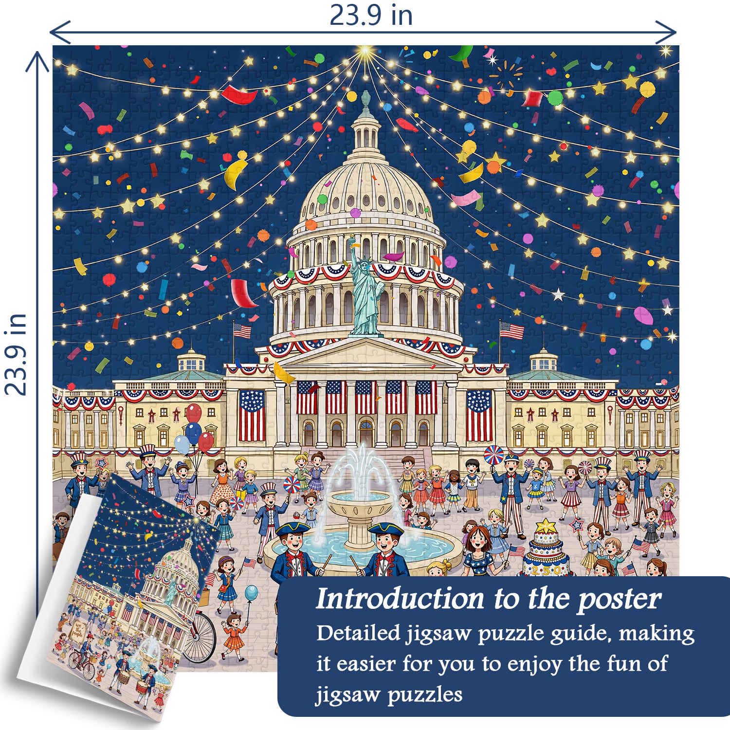 Puzzle de 1000 pièces Feux d'artifice et liberté