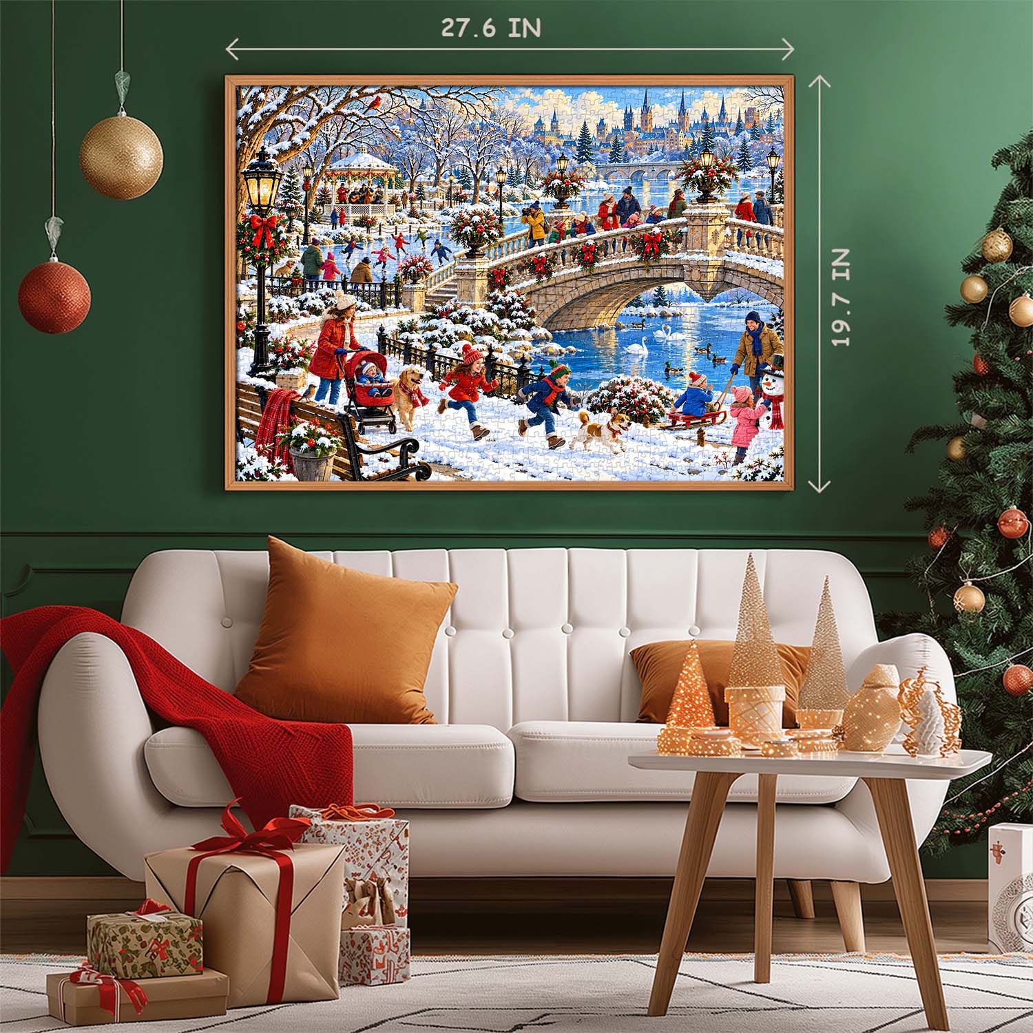 Vibrant Winter Lakeside Jigsaw Puzzle 1000 Pieces
