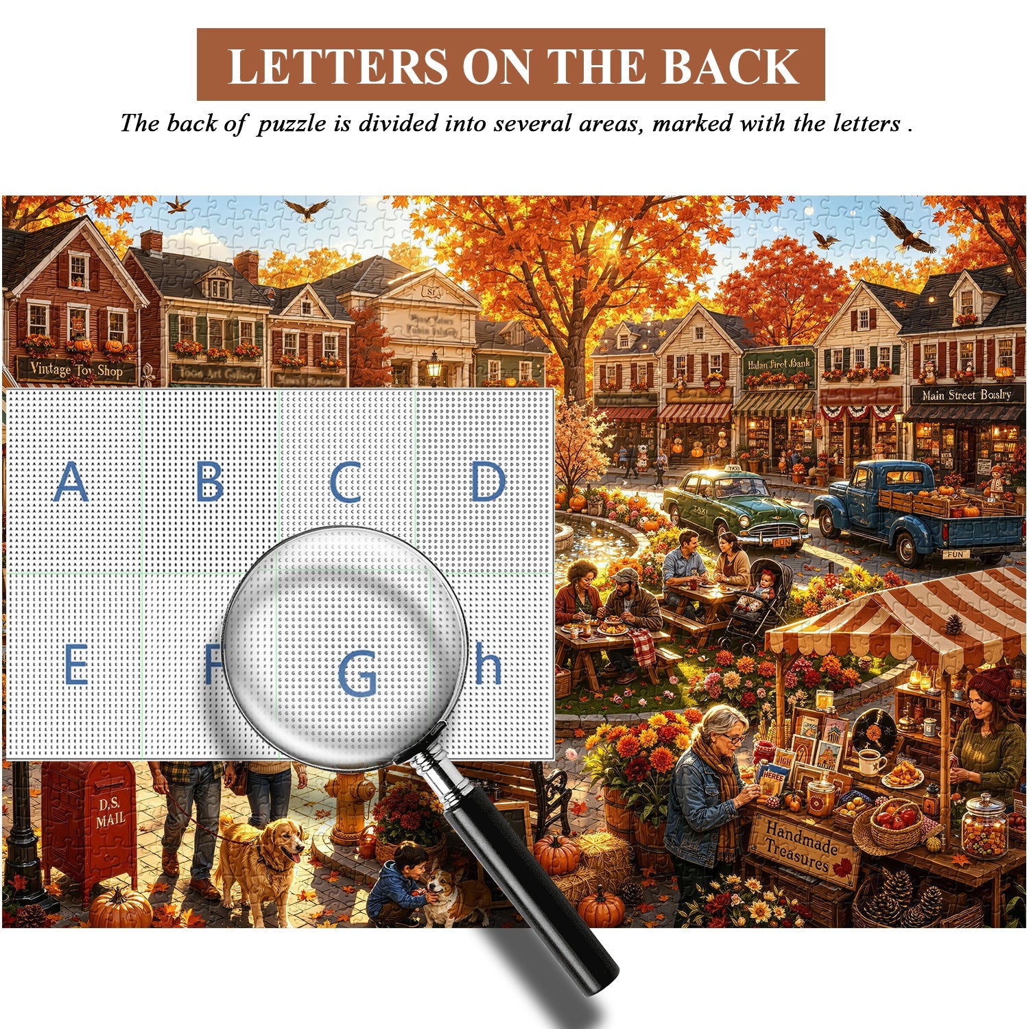 Crimson Maple Market Jigsaw Puzzle 1000 Piece