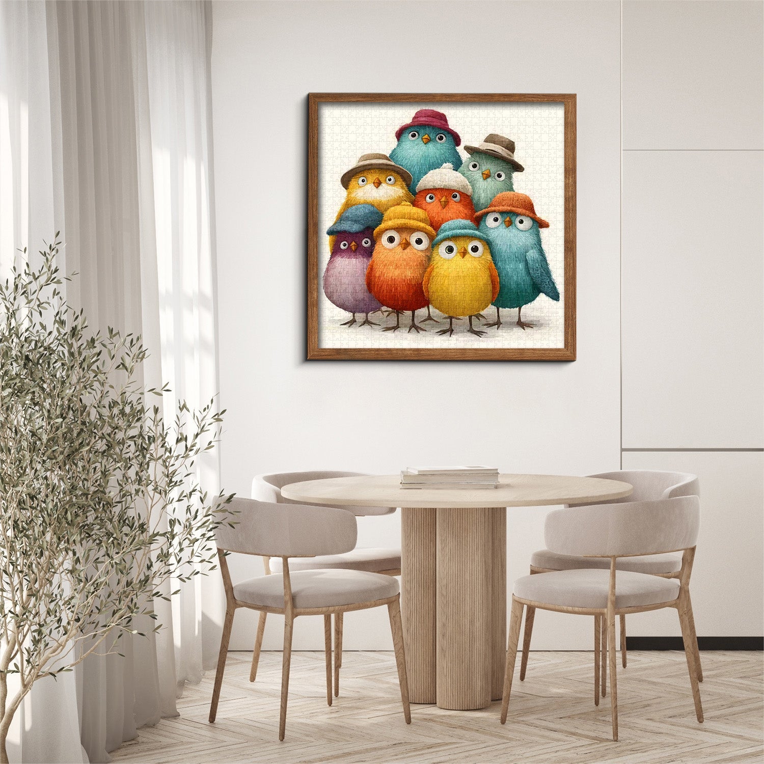 Funny Hat Birds Jigsaw Puzzle 1000 Pieces