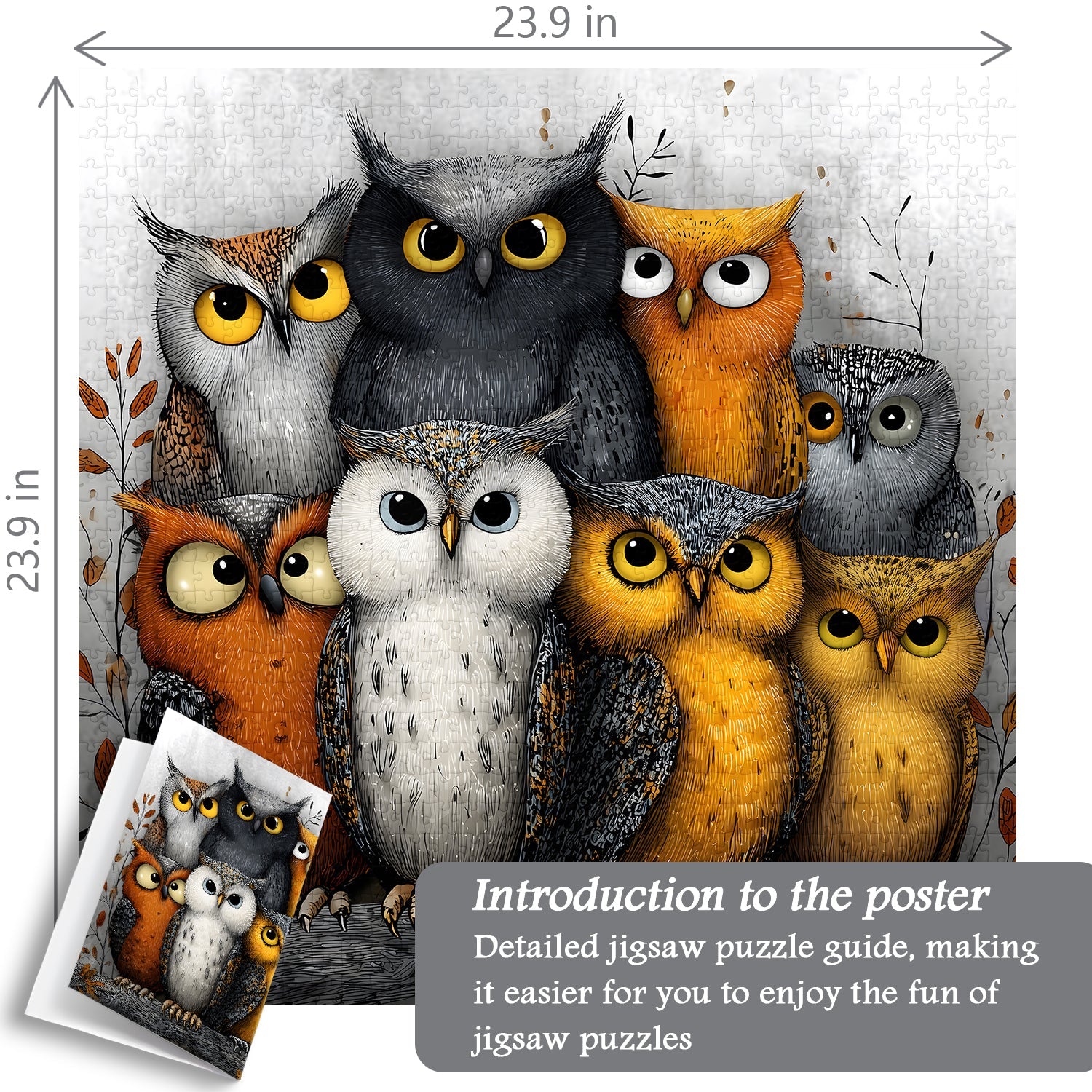 Whimsical Owls Jigsaw Puzzle 1000 Pieces