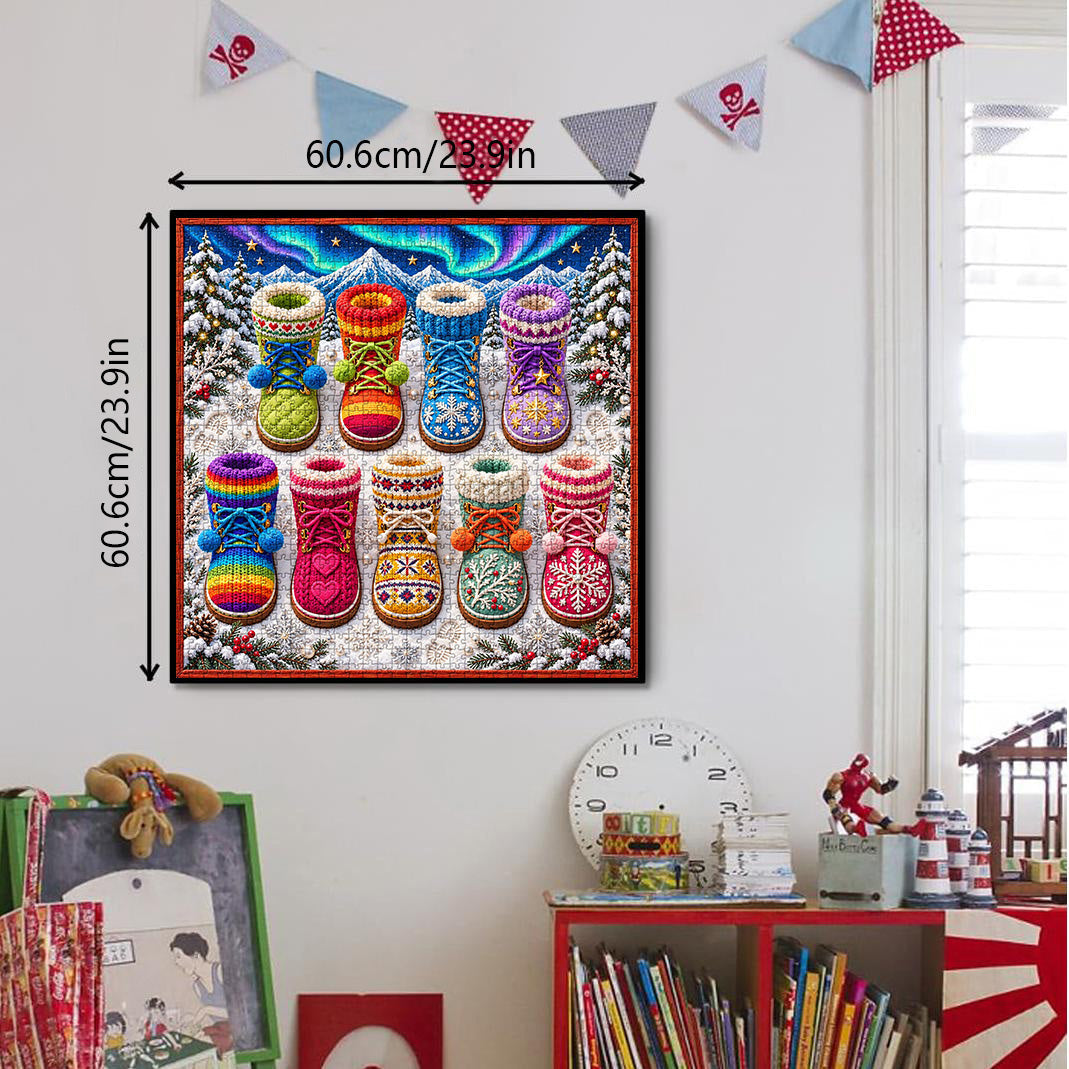 Aurora Knit Boots Jigsaw Puzzle 1000 Pieces