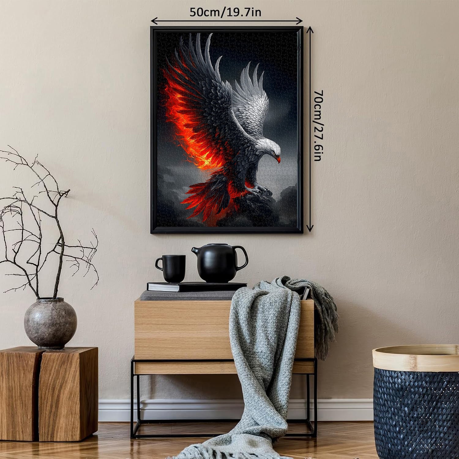 Crimson Flame Eagle Jigsaw Puzzle 1000 Pieces