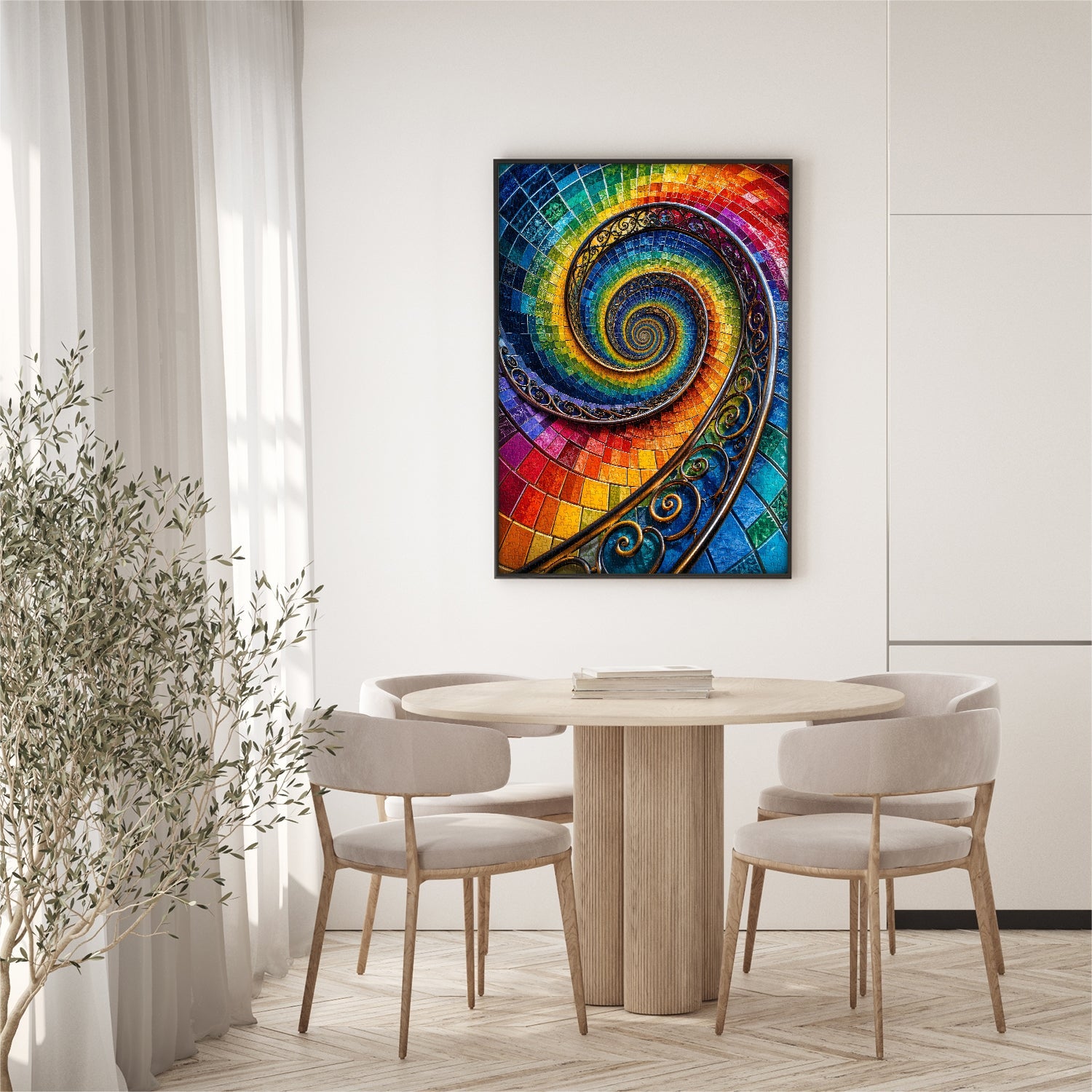 Mosaic Color Vortex Jigsaw Puzzle 1000 Piece