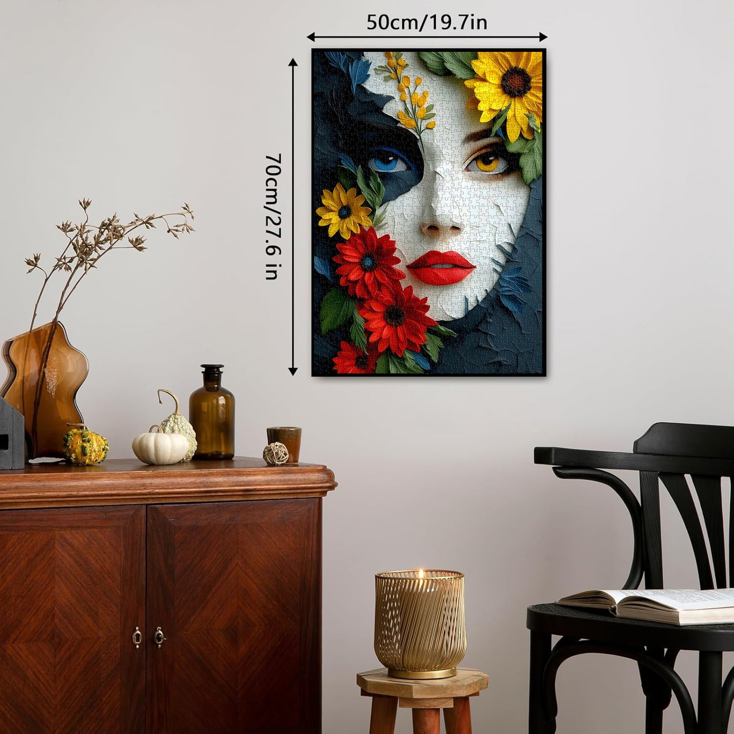 Colorful Flower Woman Jigsaw Puzzle 1000 Pieces