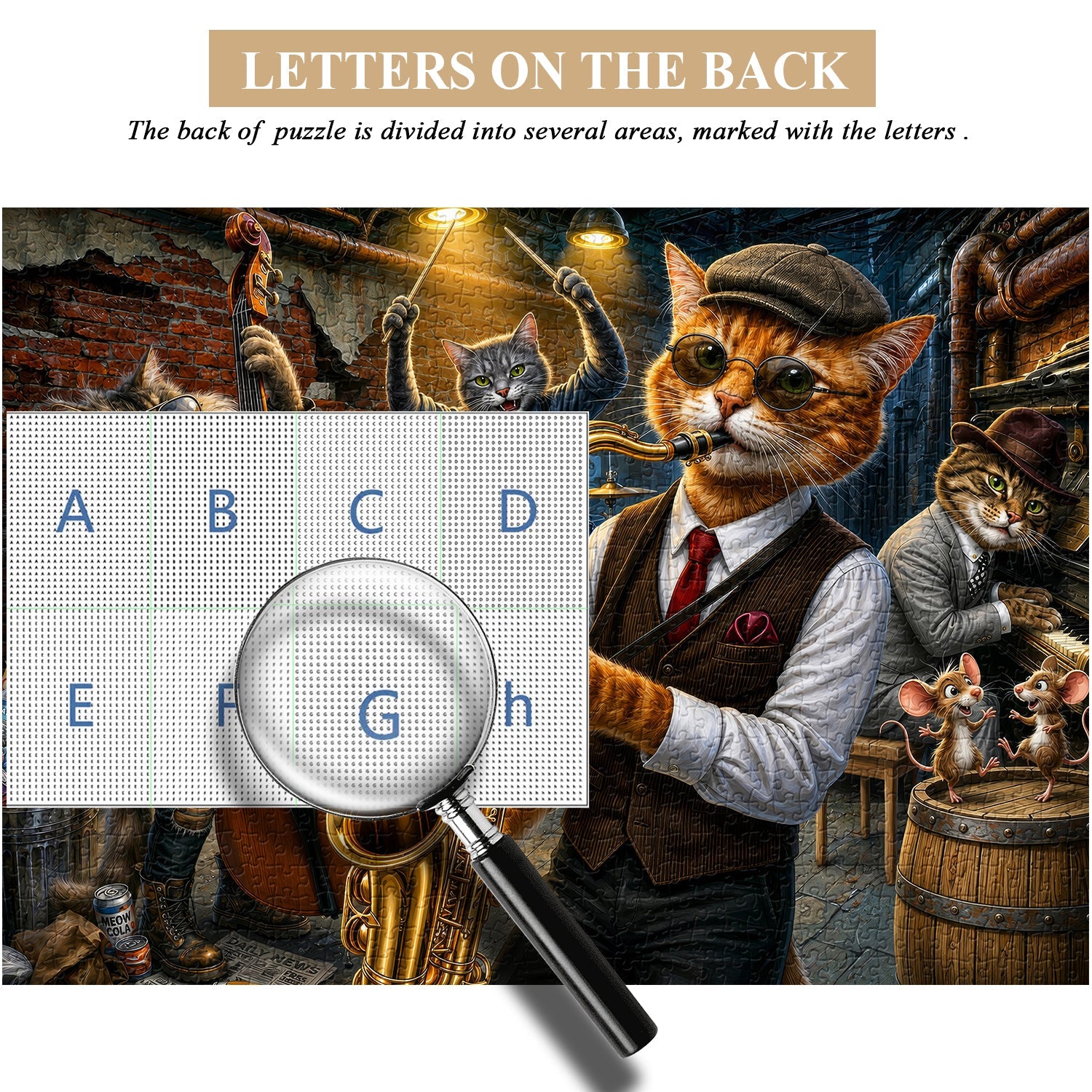 Street Jazz Cats Jigsaw Puzzle 1000 Pieces