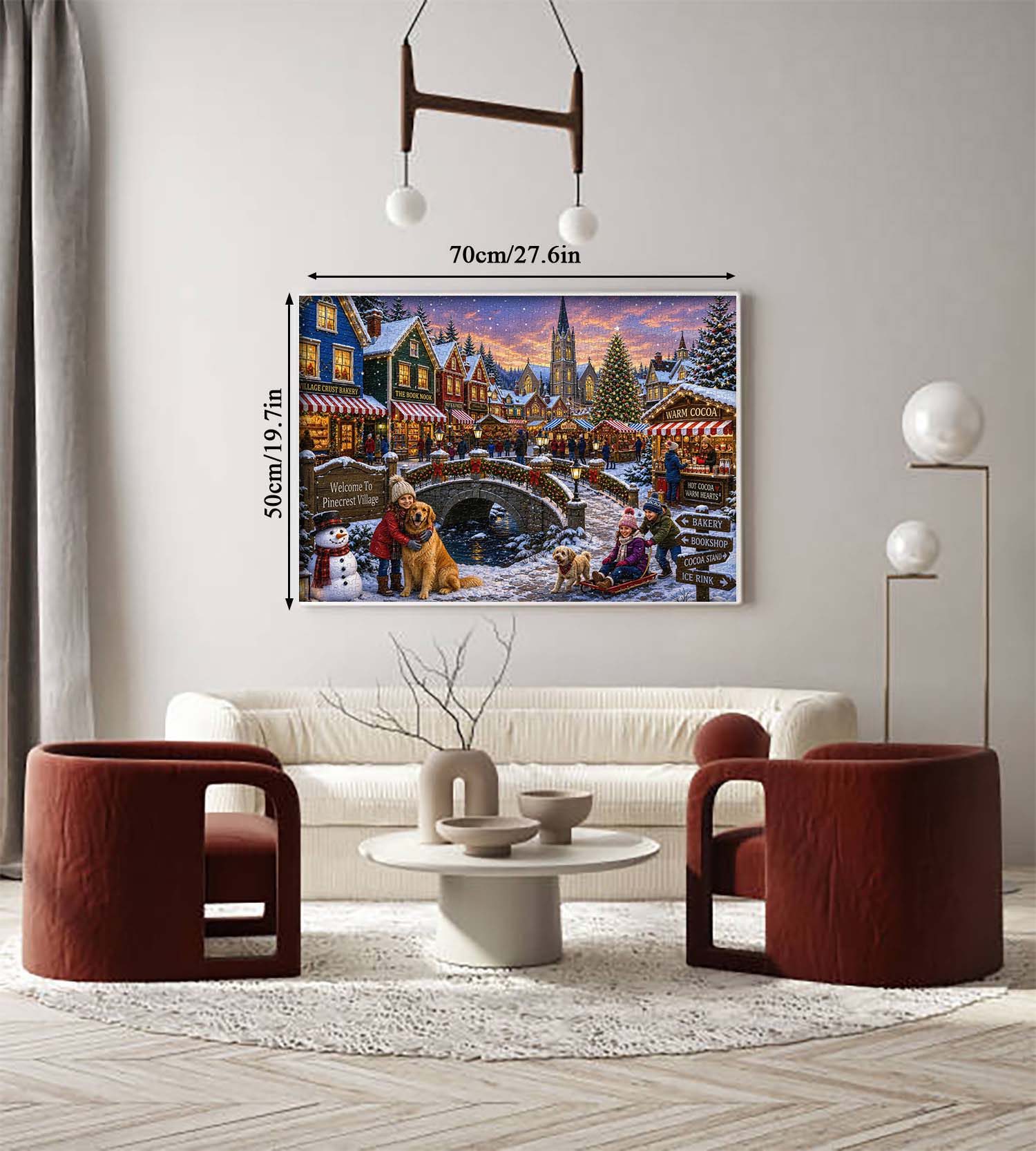 Warm Winter Village Jigsaw Puzzle 1000 Pieces