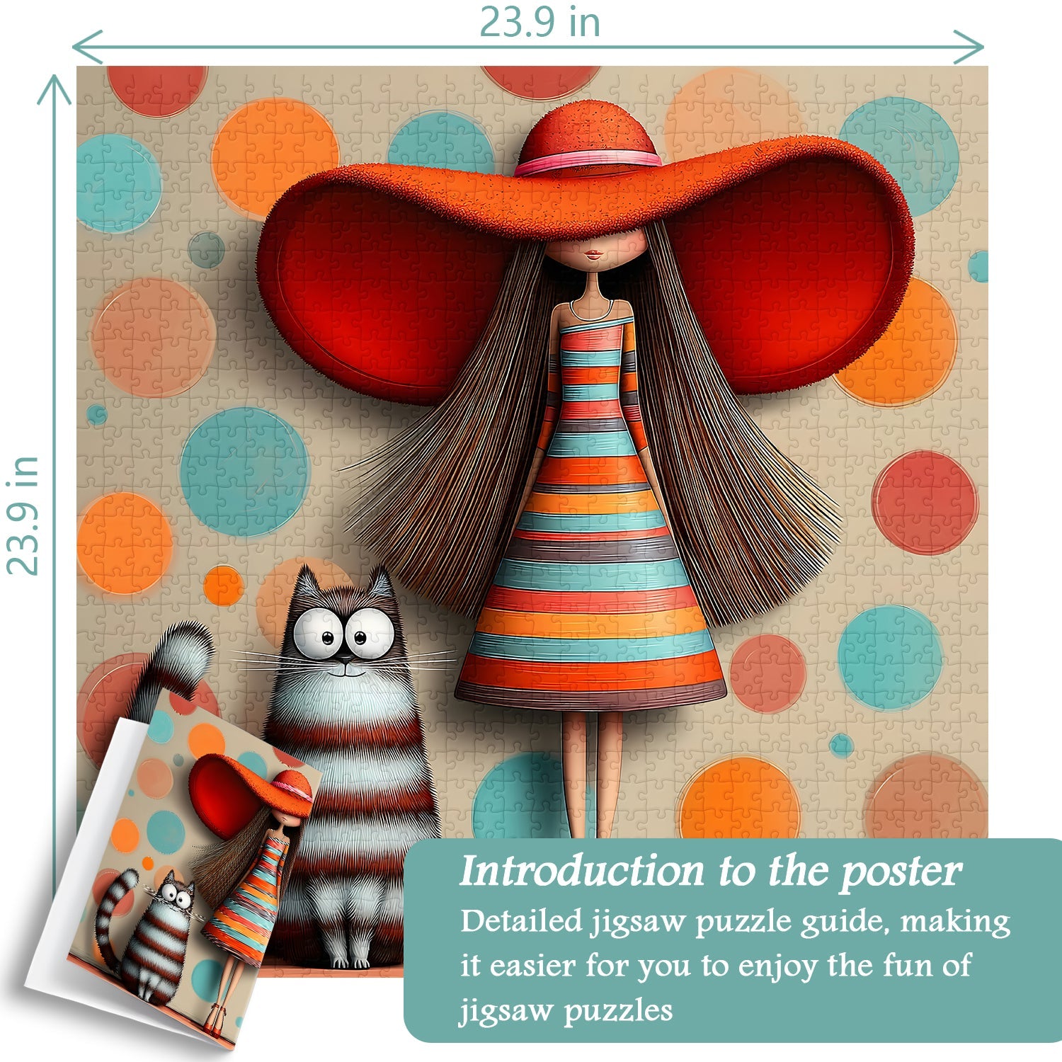 Puzzle 1000 pièces Fille au chapeau rouge