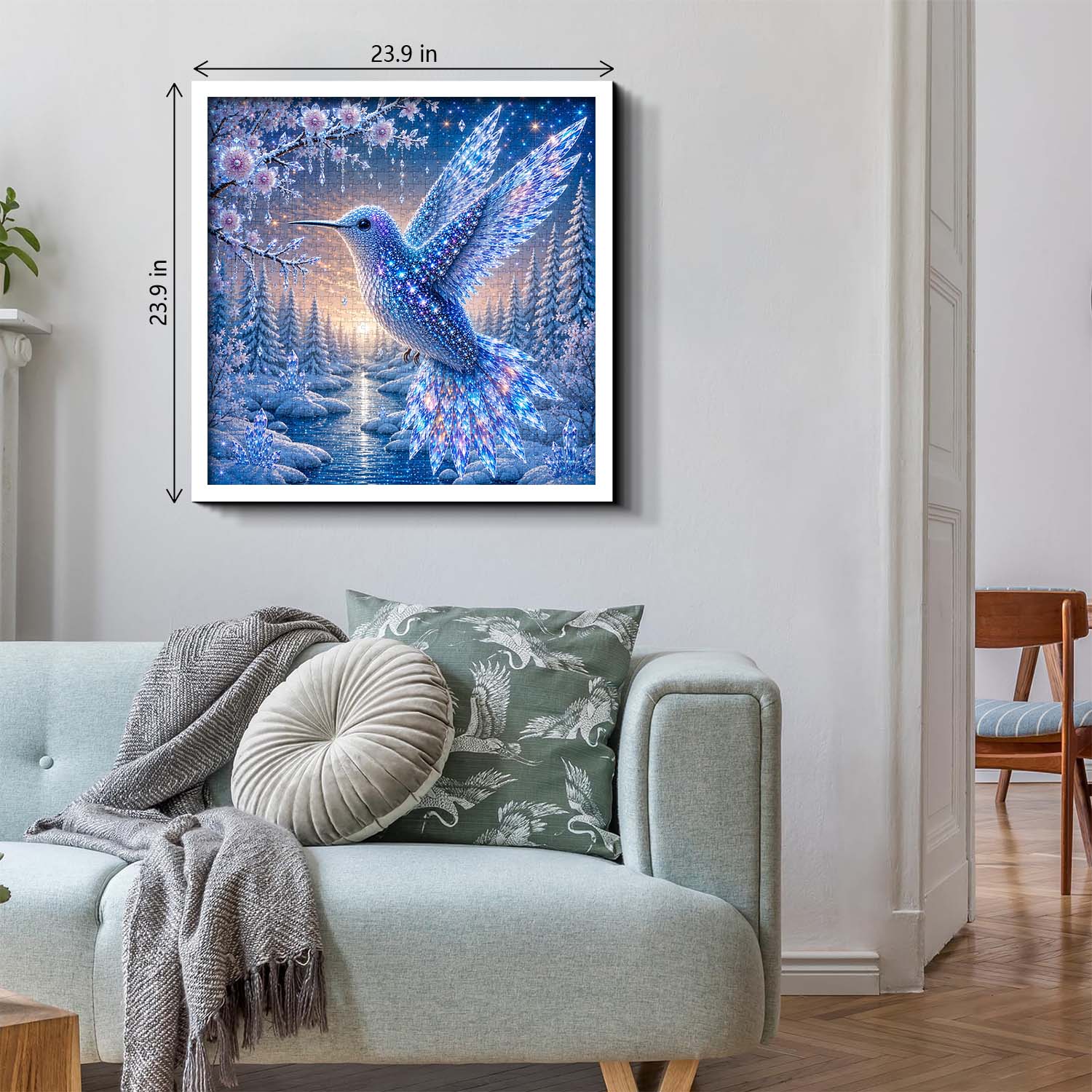Ice Crystal Hummingbird Jigsaw Puzzle 1000 Piece