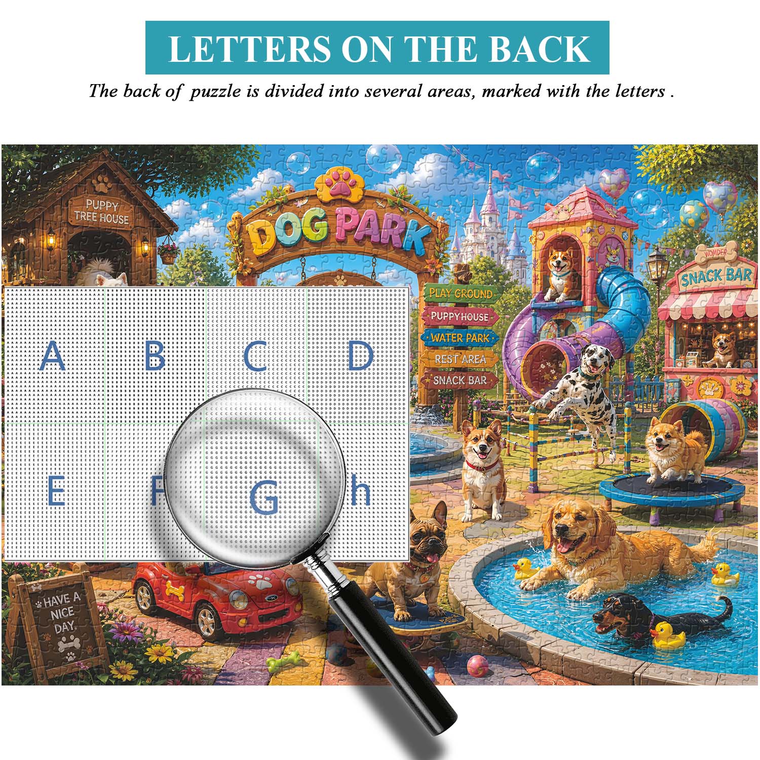 Dog Park Jigsaw Puzzle 1000 Pieces
