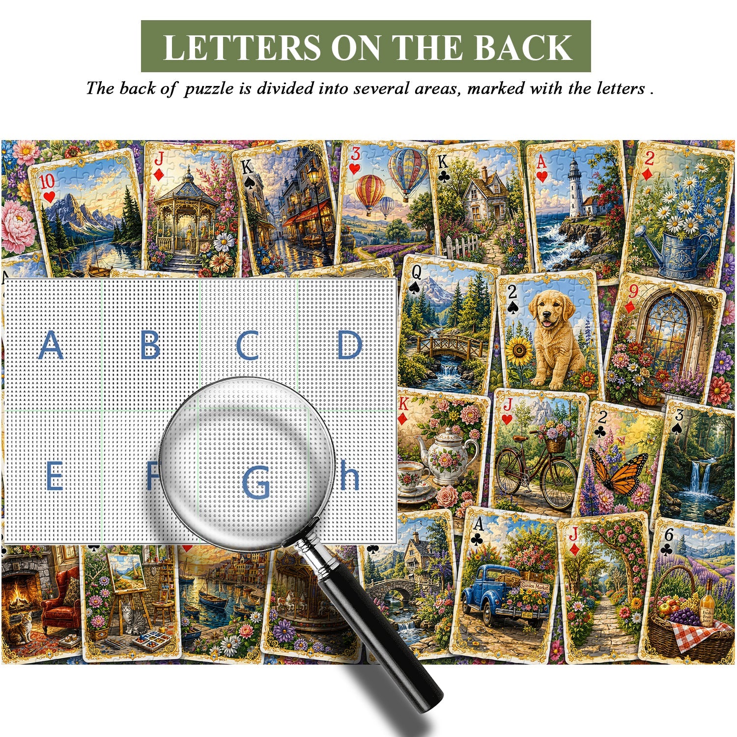 Scenic Playing Cards Jigsaw Puzzle 1000 Piece