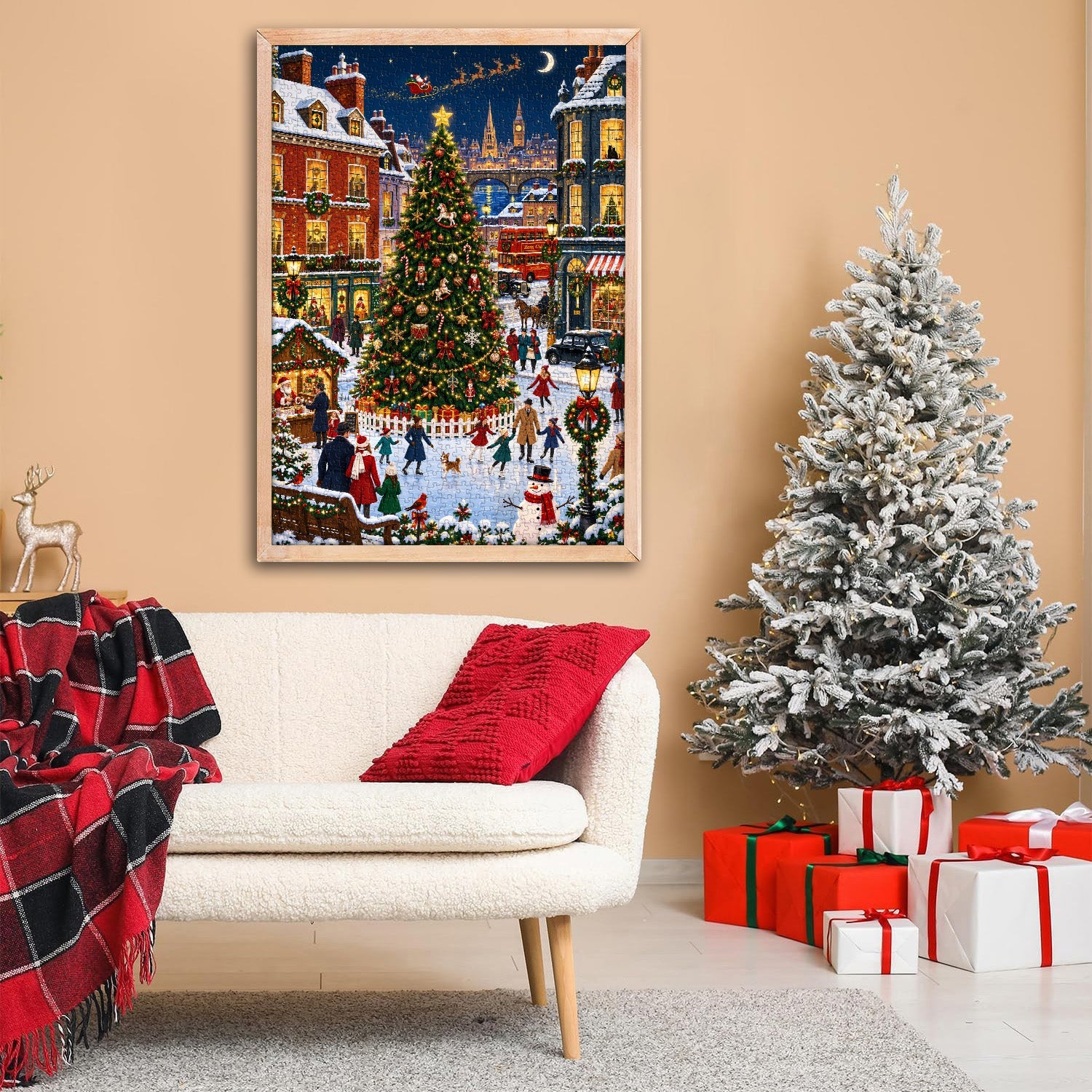 Christmas Snow Town Jigsaw Puzzle 1000 Piece