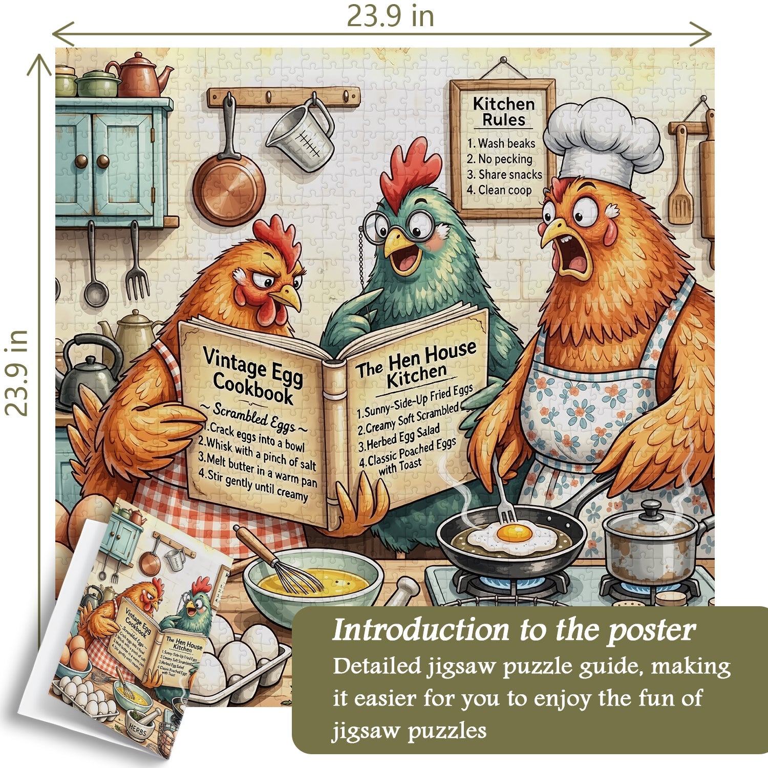 Cluck Cookery Jigsaw Puzzle 1000 Pieces