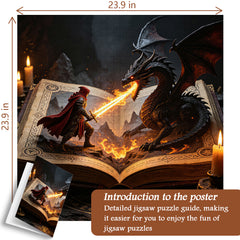 Puzzle de 1000 pièces Dragon & Guerrier