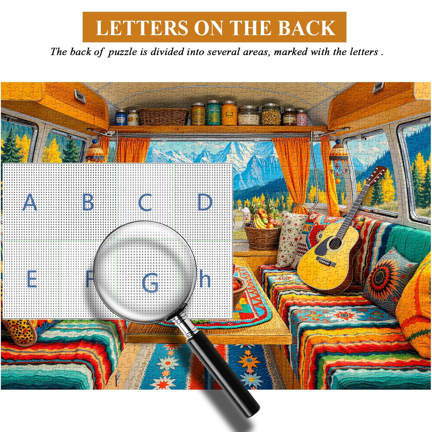 Boho Mountain Camper Jigsaw Puzzle 1000 Pieces
