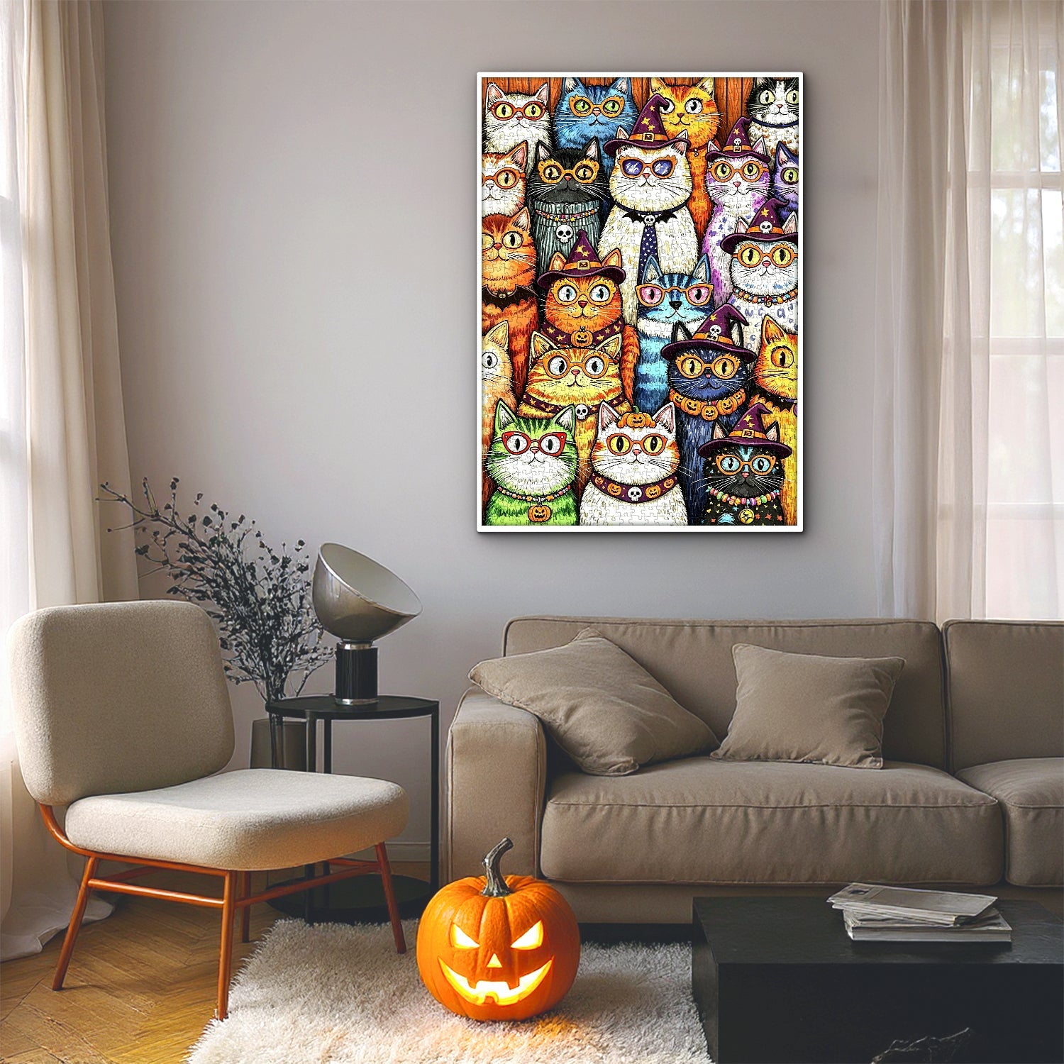 Halloween Cat Party Jigsaw Puzzle 1000 Pieces