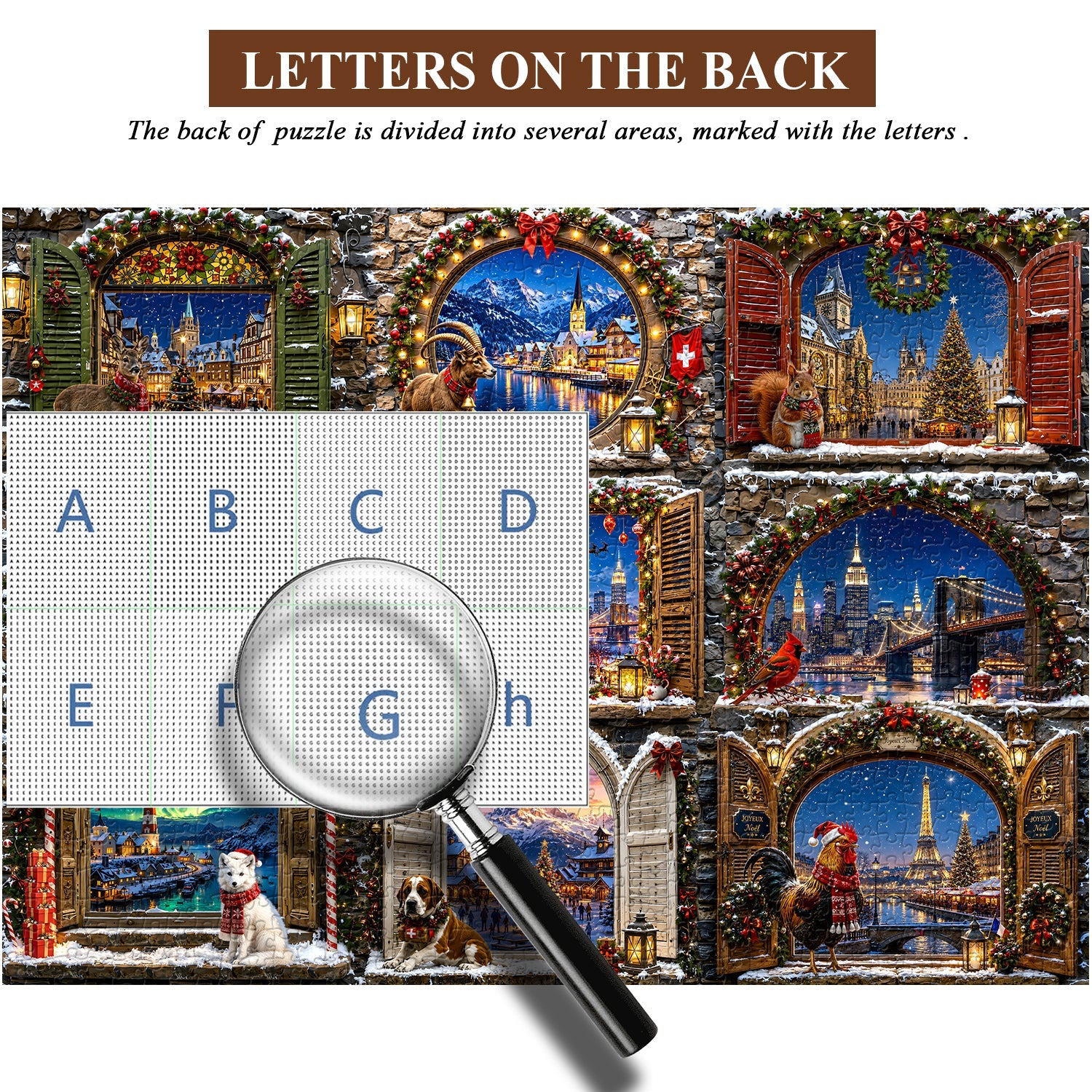 Christmas Windows Jigsaw Puzzle 1000 Piece