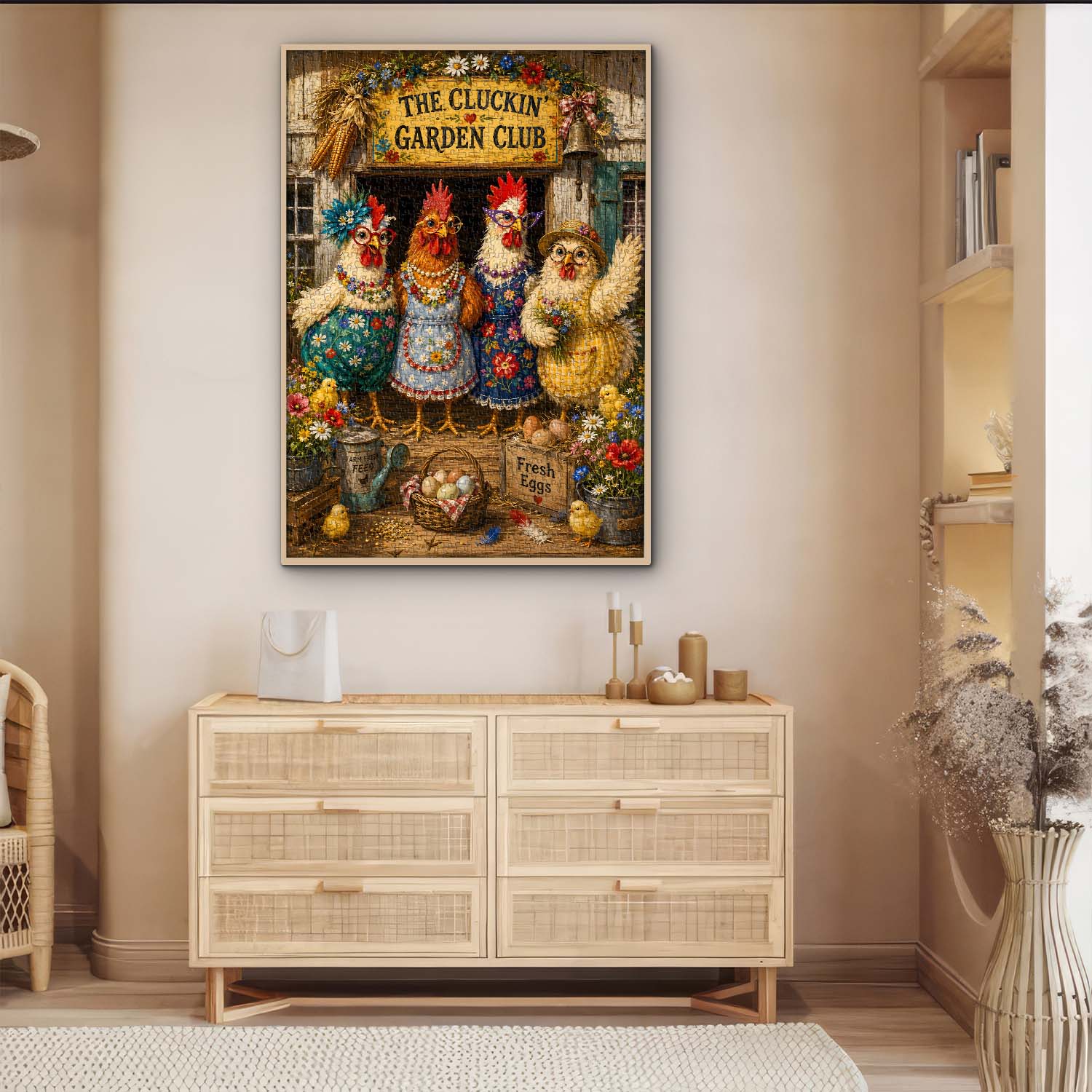 Chicken Garden Club Jigsaw Puzzle 1000 Pieces