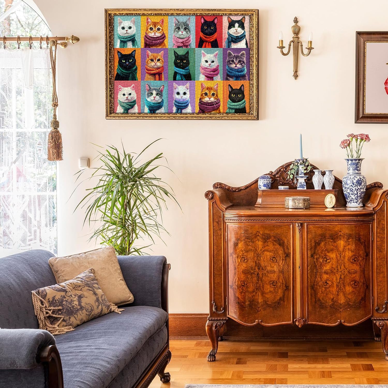 Cat Scarf Collection Jigsaw Puzzle 1000 Pieces