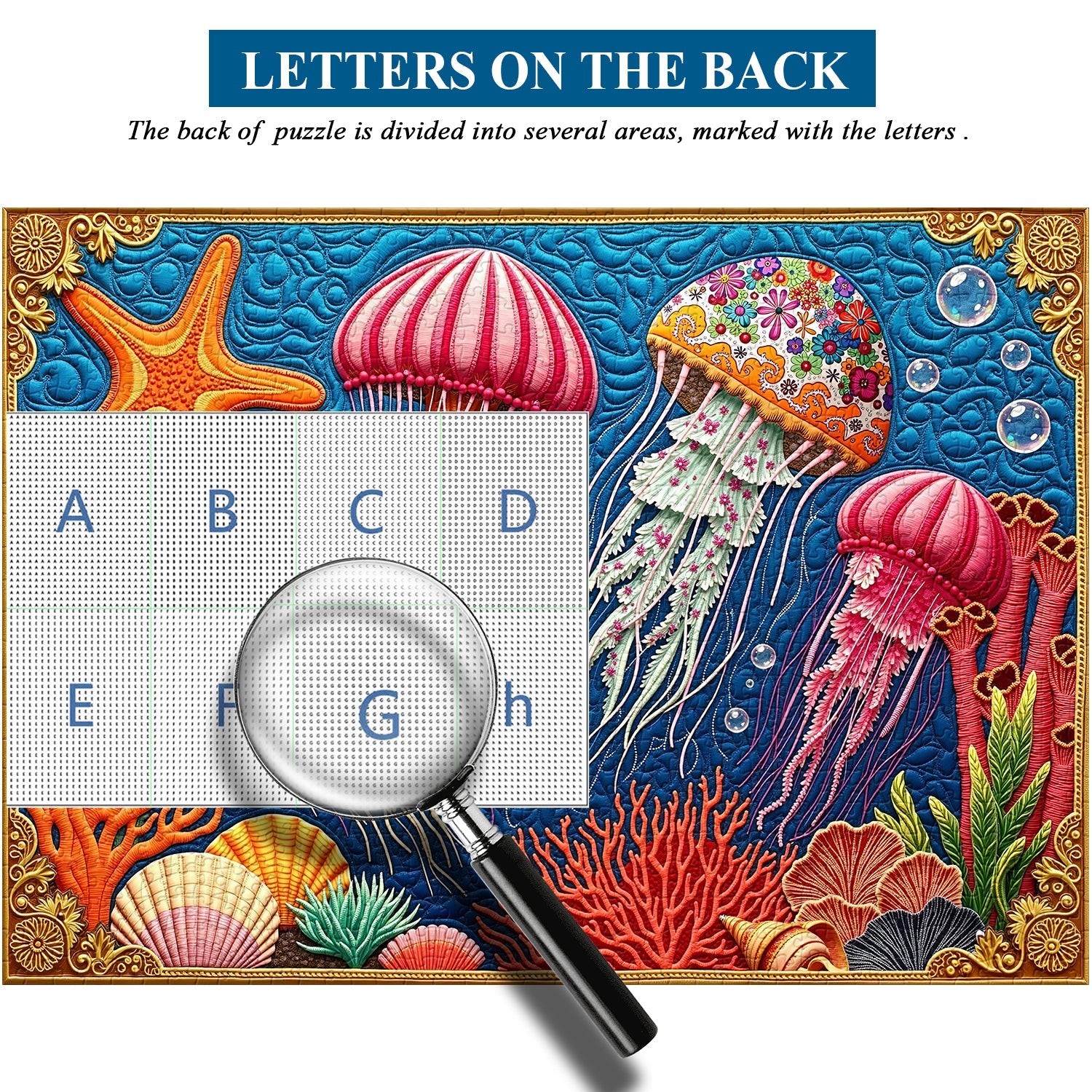 Quilted Jellyfish Dance Jigsaw Puzzle 1000 Pieces